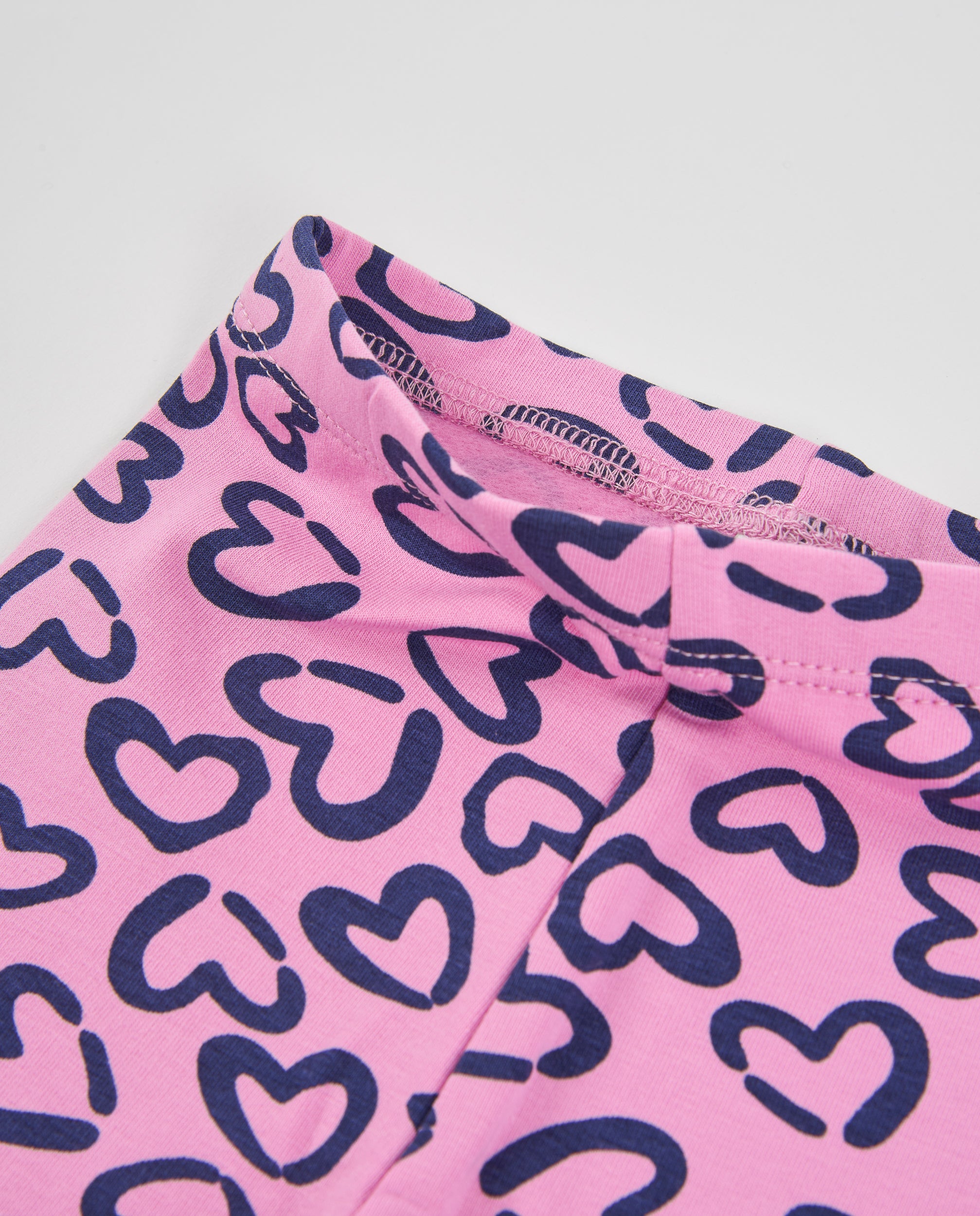 TucTuc Leggings felpa bambina rosa cuori elasticizzati