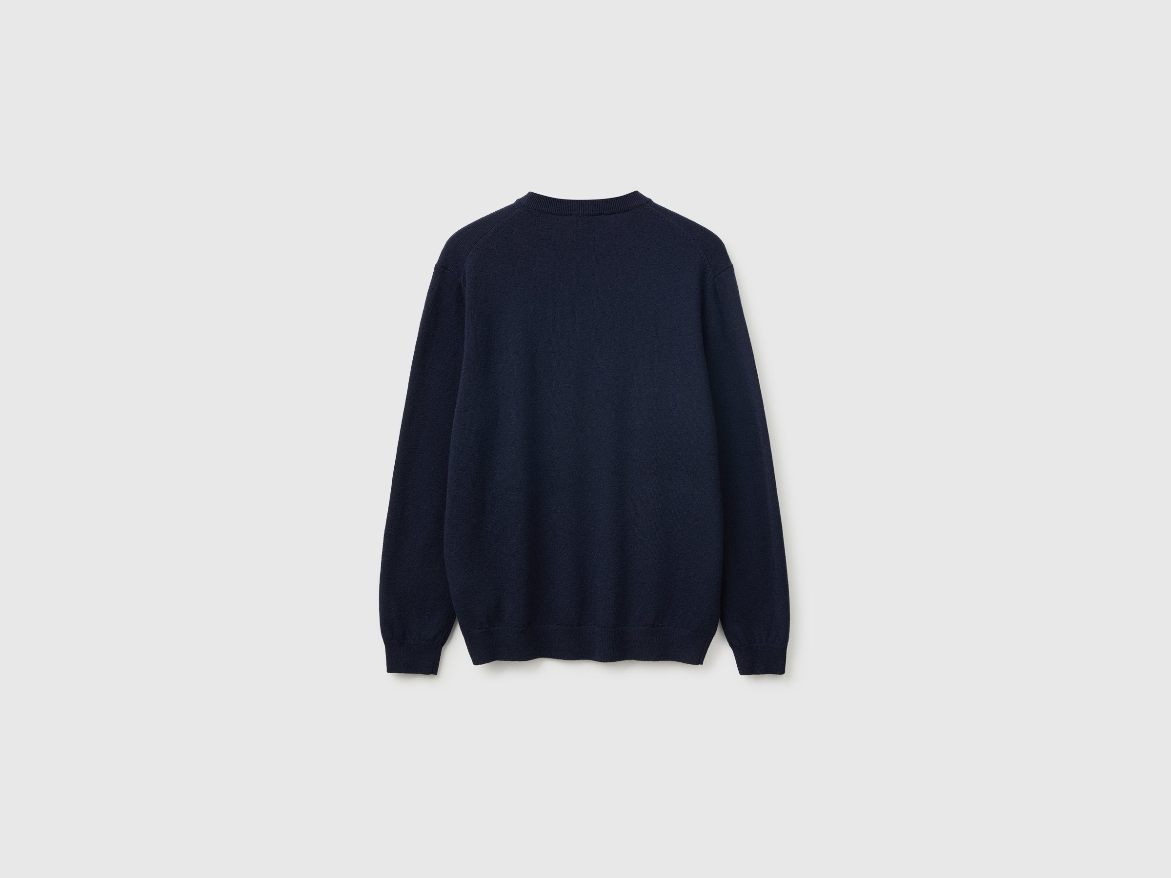 United Colors of Benetton Maglione lana merino blu notte M