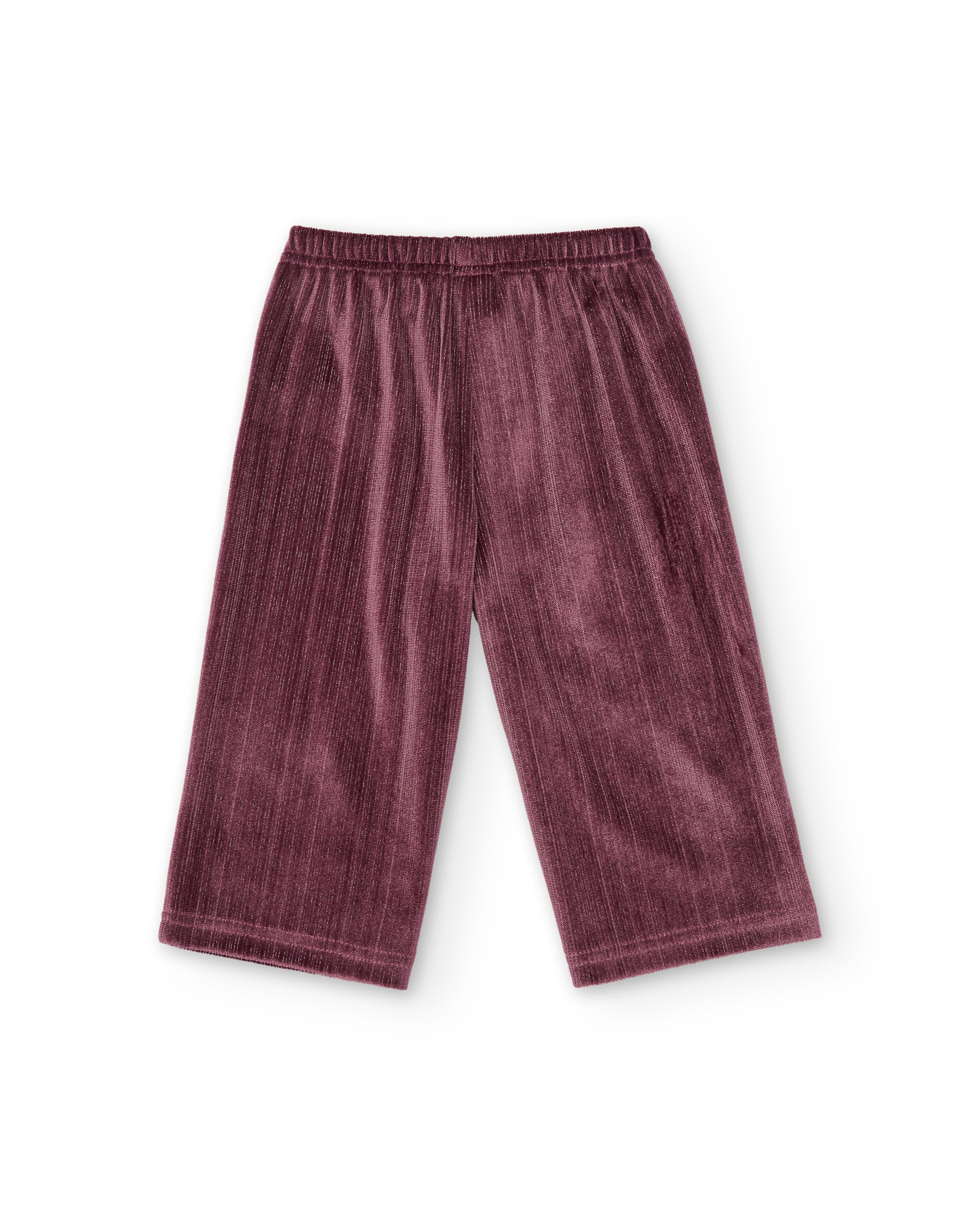 TucTuc Pantaloni Bambina Velluto Viola Vita Elastica