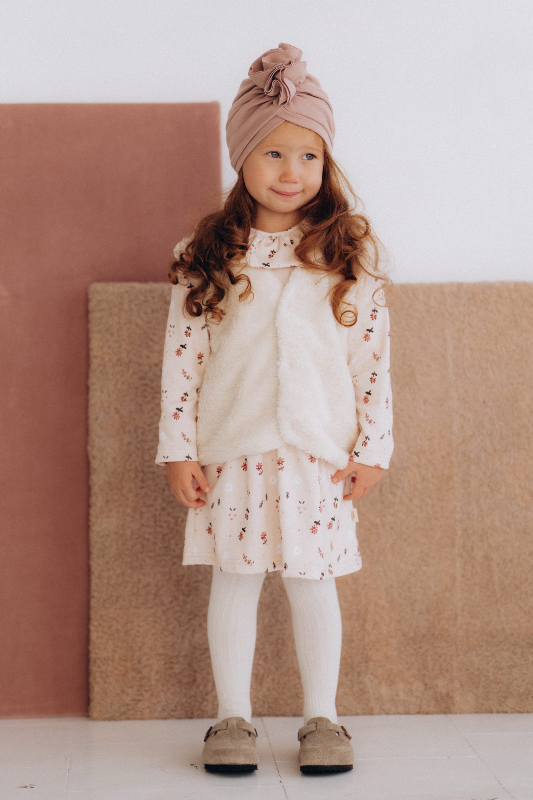 Woolly Organic Dress vestito bimba in cotone bio manica lunga