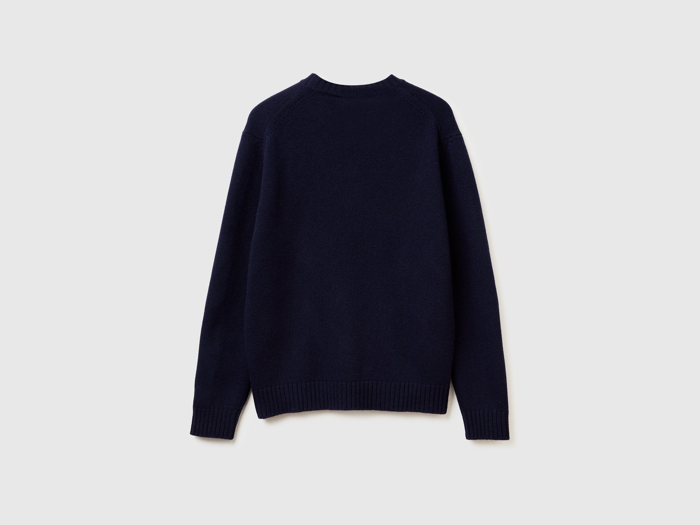 United Colors of Benetton maglione misto lana girocollo logo