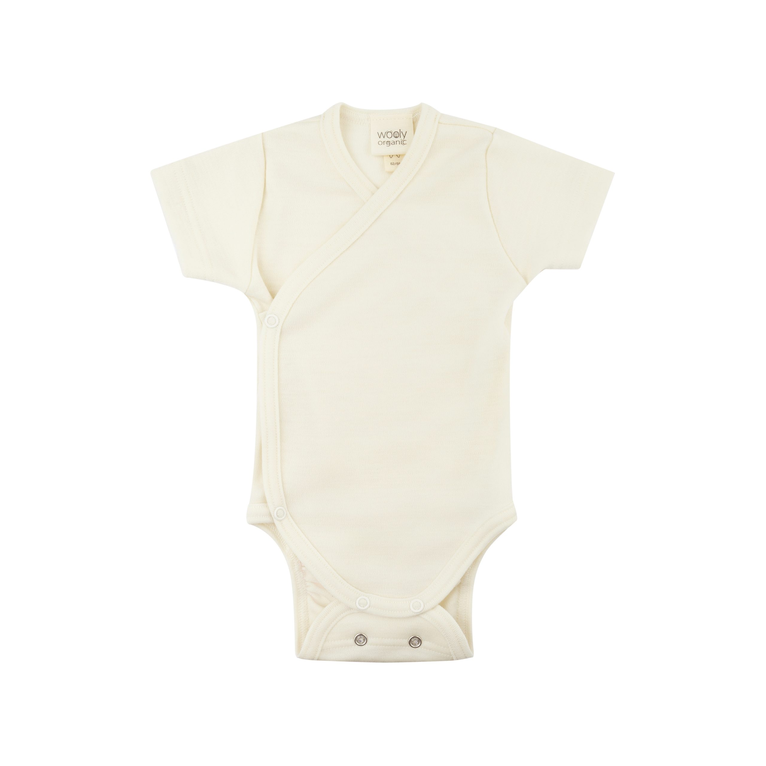 Woolly Organic Body body kimono neonato lana merino seta manica corta