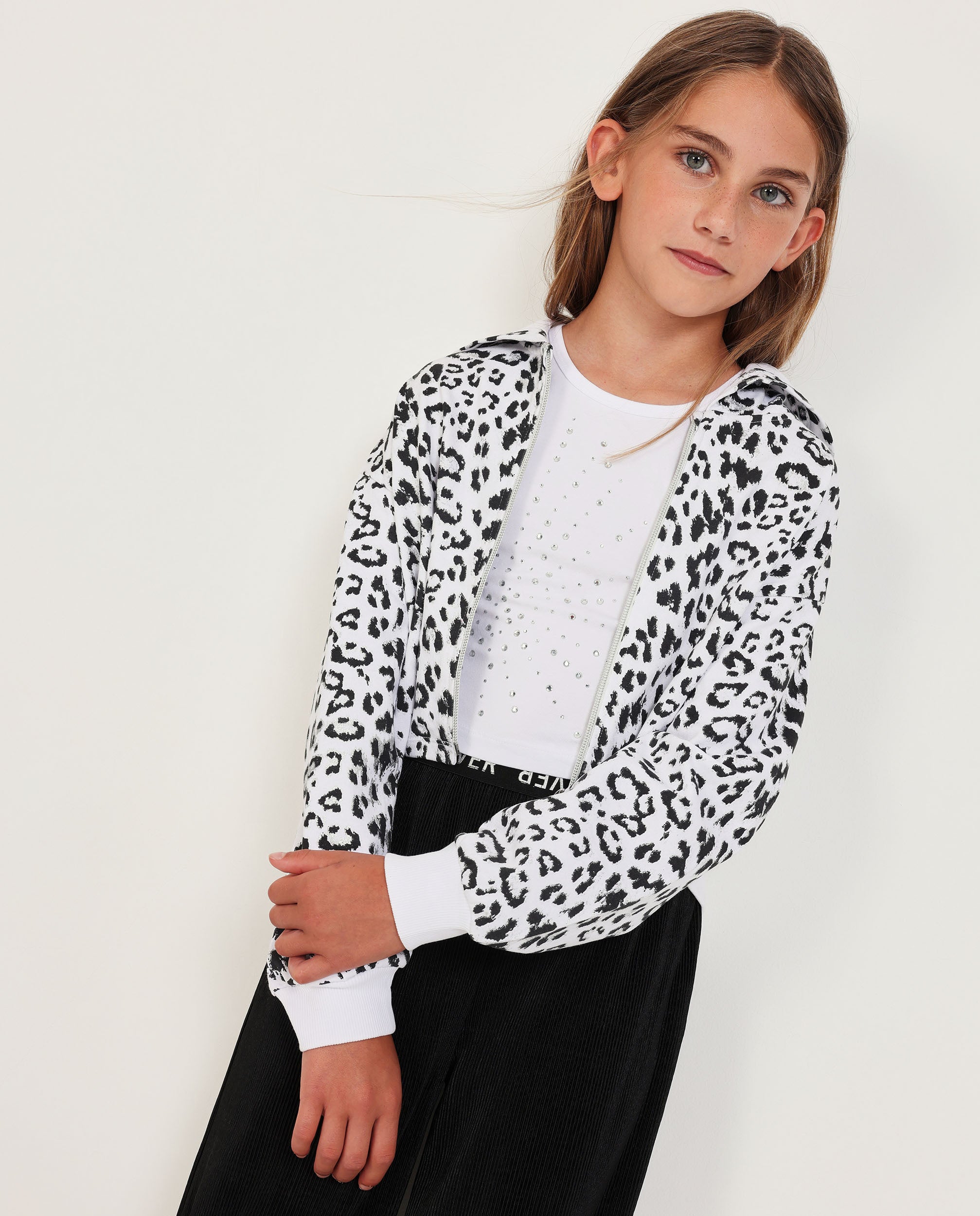 TucTuc Felpe Felpa Maglia Bambina Animalier Bianco
