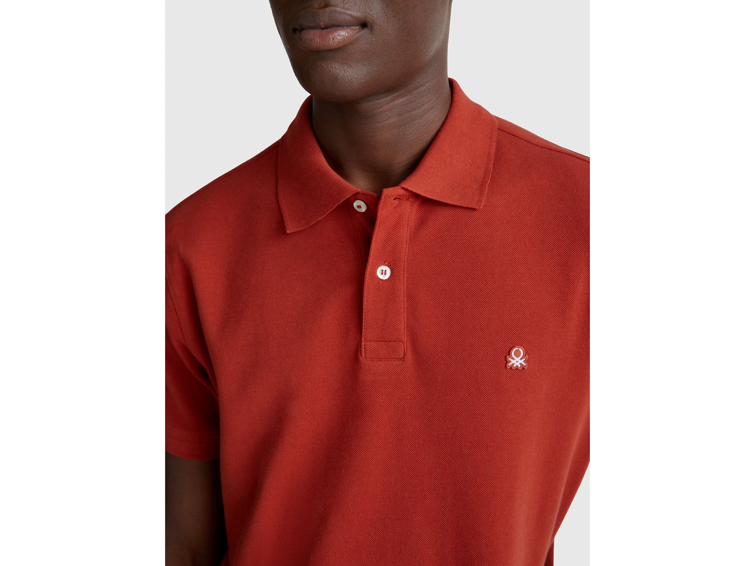 Benetton Polos Polo regular cotone bio taglia L