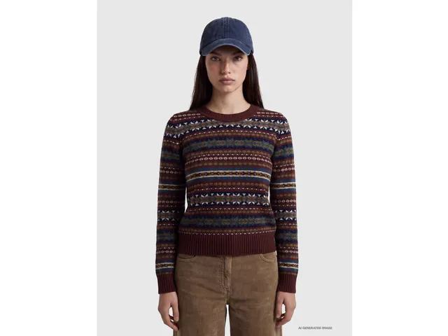United Colors of Benetton Maglione Jacquard Lana M
