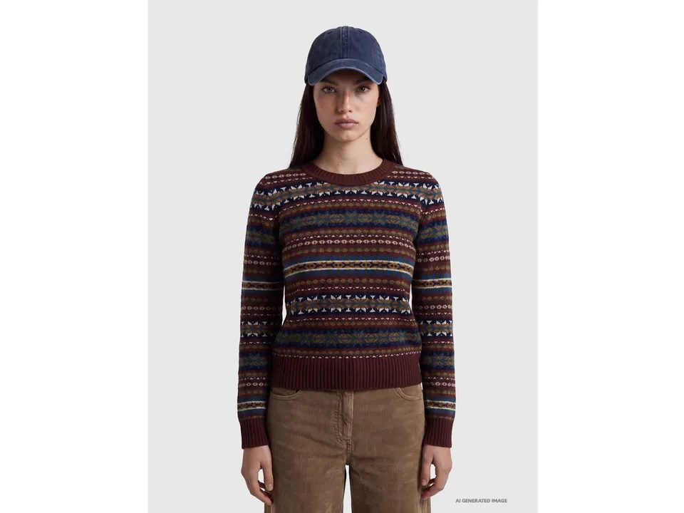 United Colors of Benetton Maglione Jacquard Lana M