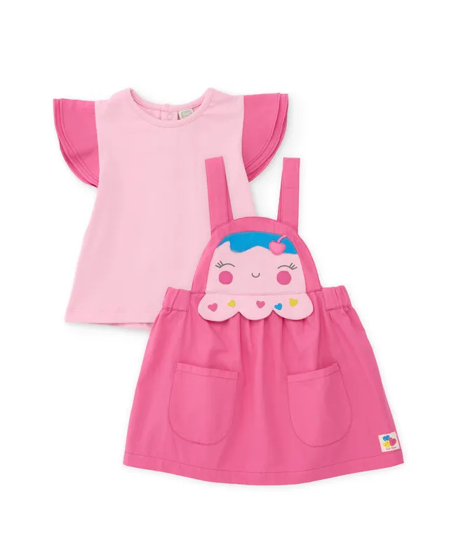 TucTuc Completi completo neonata rosa salopette gonna