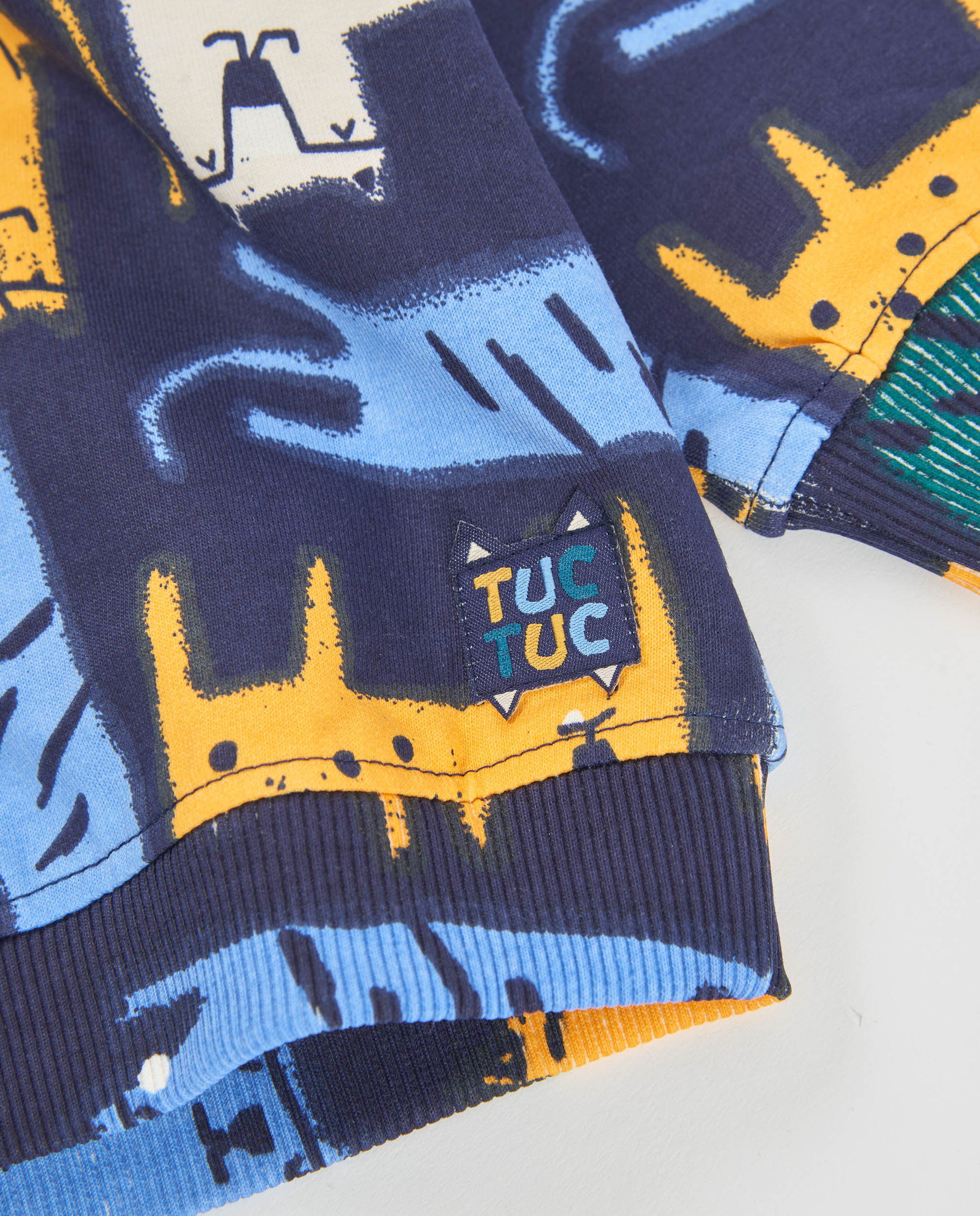 TucTuc Felpe Felpa Bambino Blu Stampa Tigri