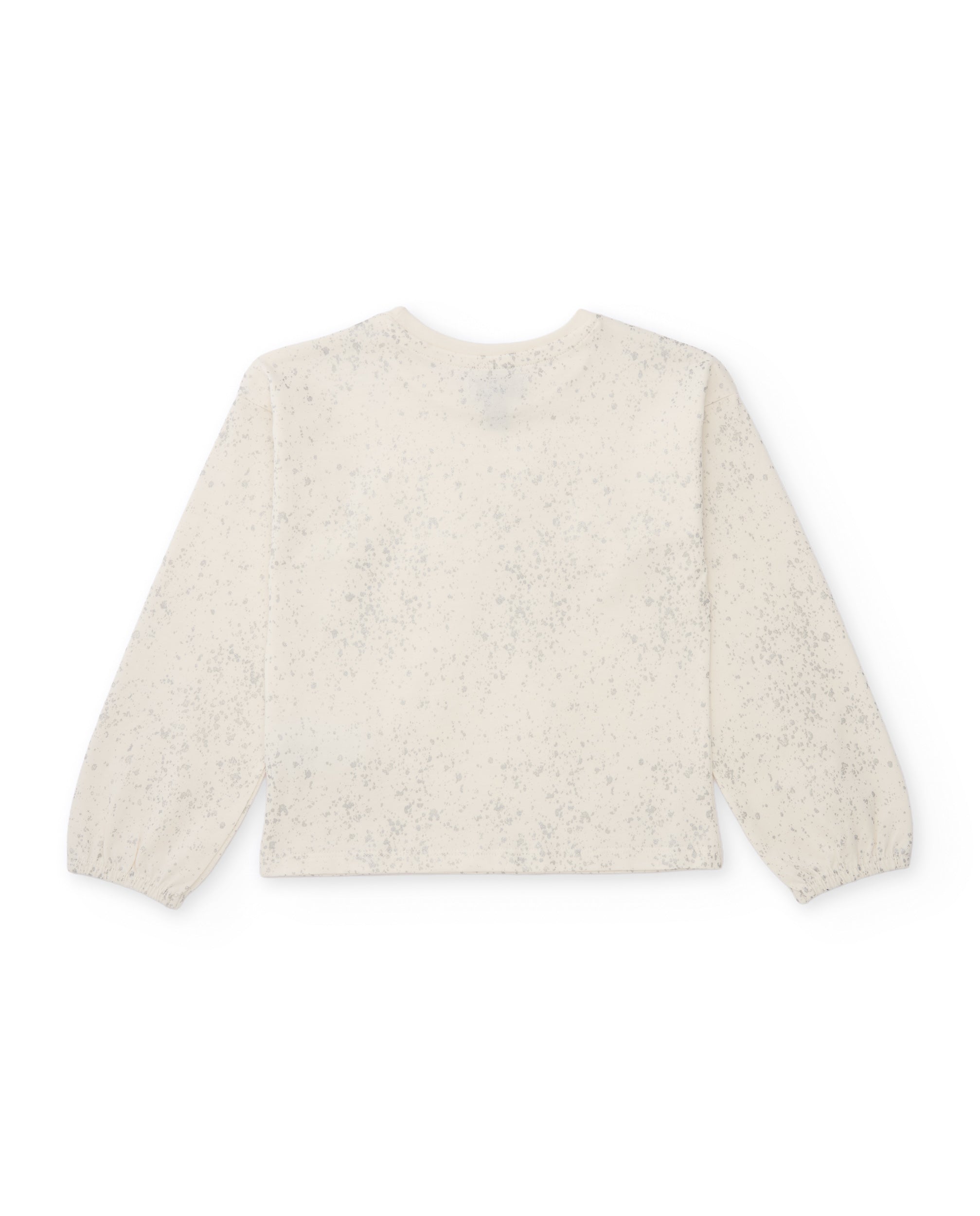 TucTuc Magliette Fiocco T-shirt Bambina Bianco Manica Lunga