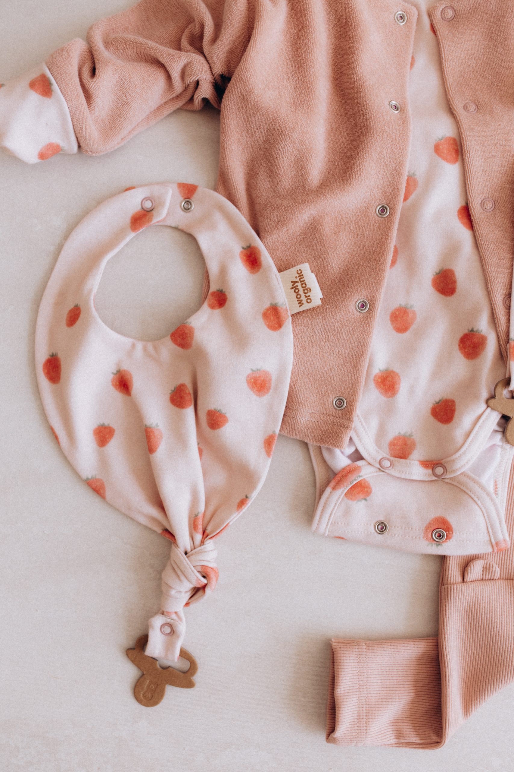 Woolly Organic Bavaglino con Clip Ciuccio Cotone Bio GOTS SS26