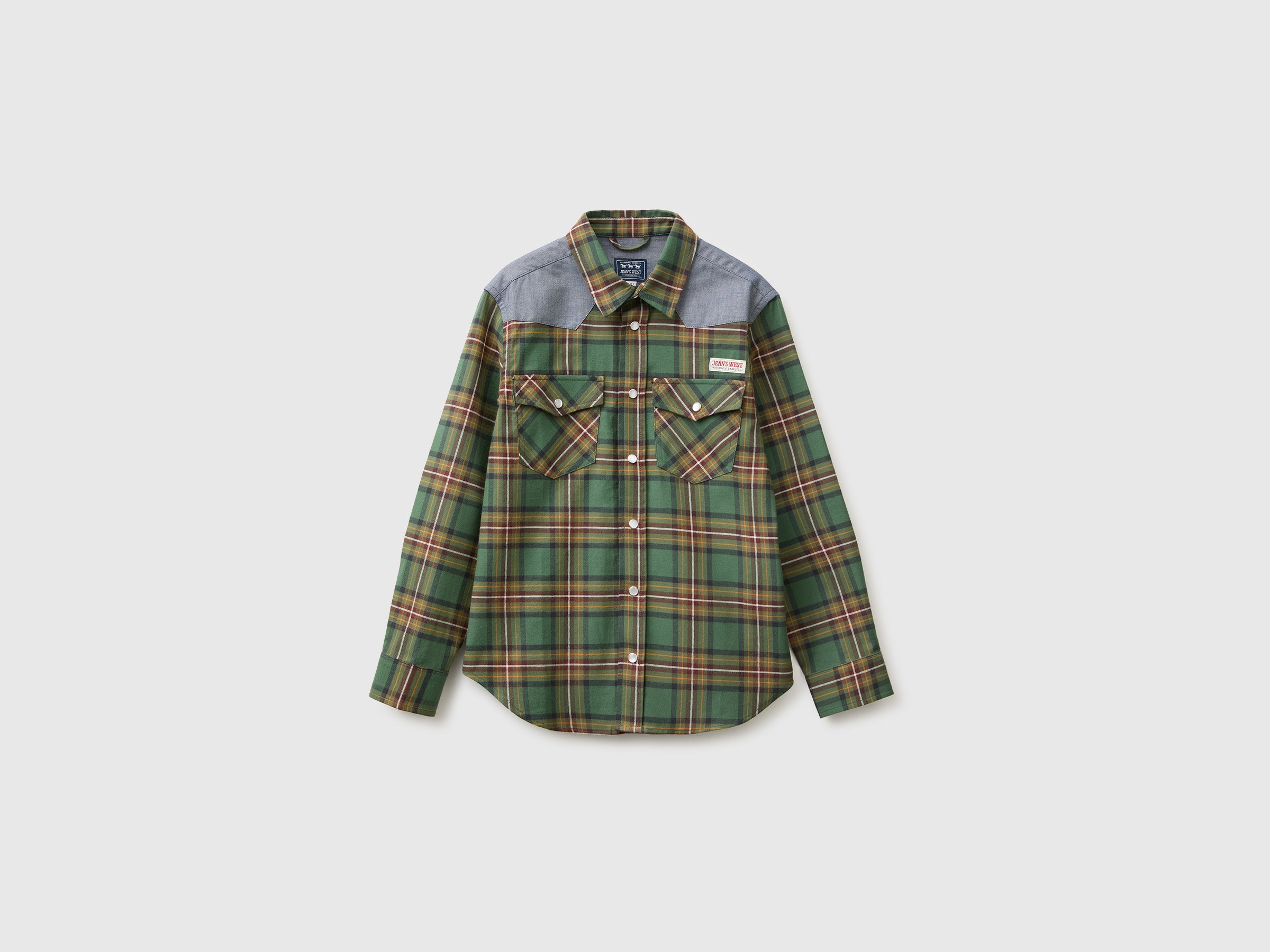 United Colors of Benetton Camicia flanella quadri cotone