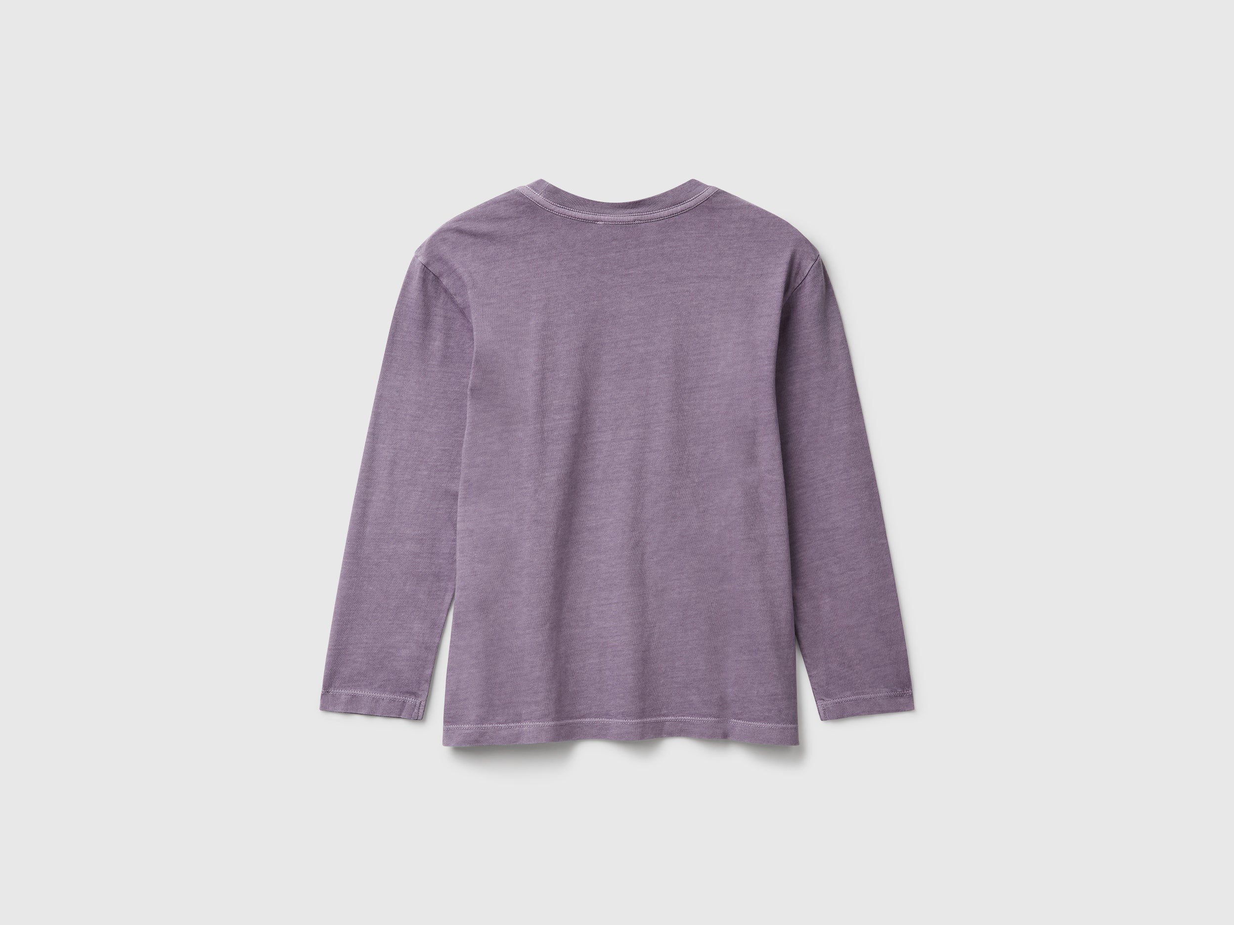 United Colors of Benetton t-shirt slogan cotone manica lunga