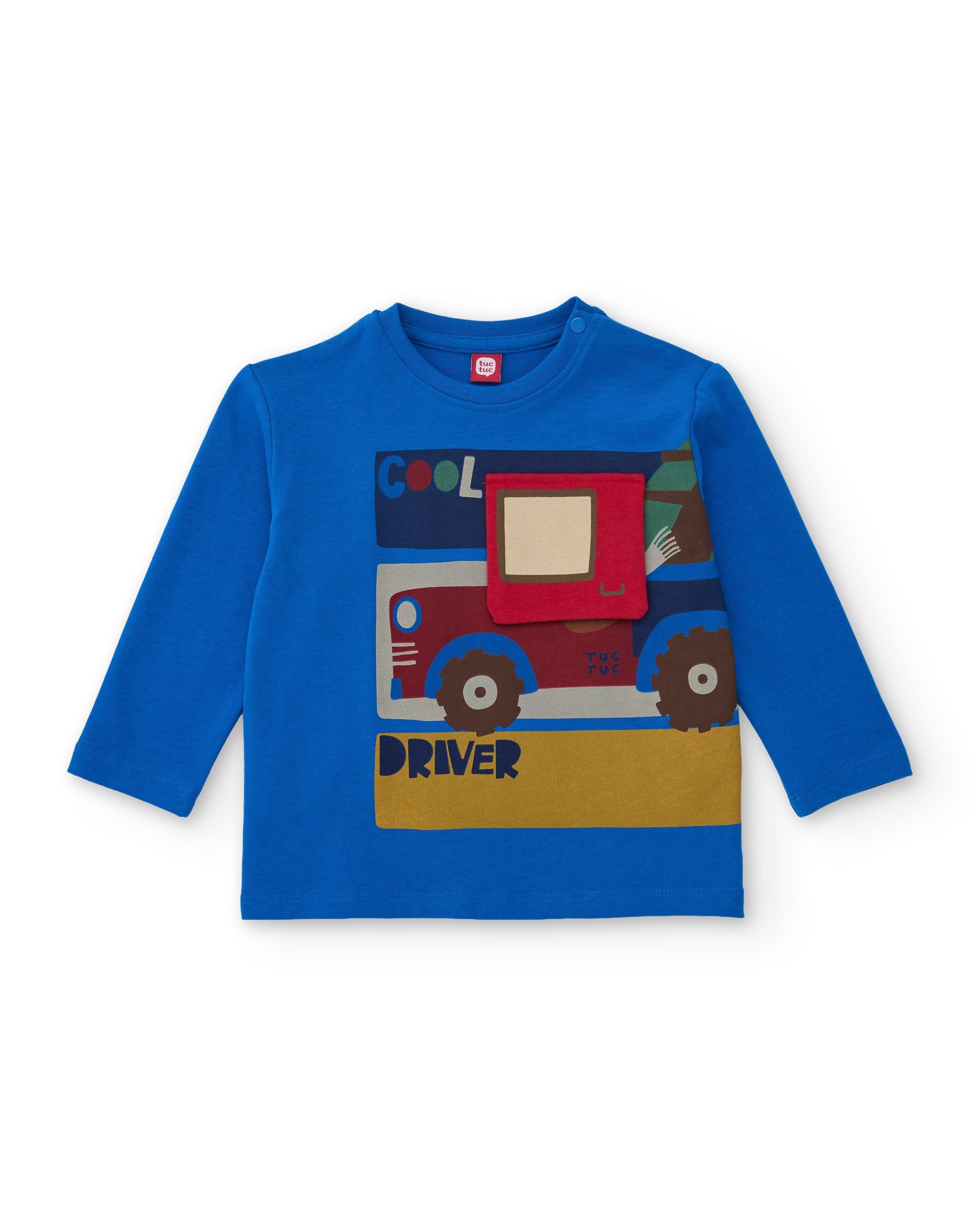 TucTuc Magliette Maglia bimbo blu auto cotone