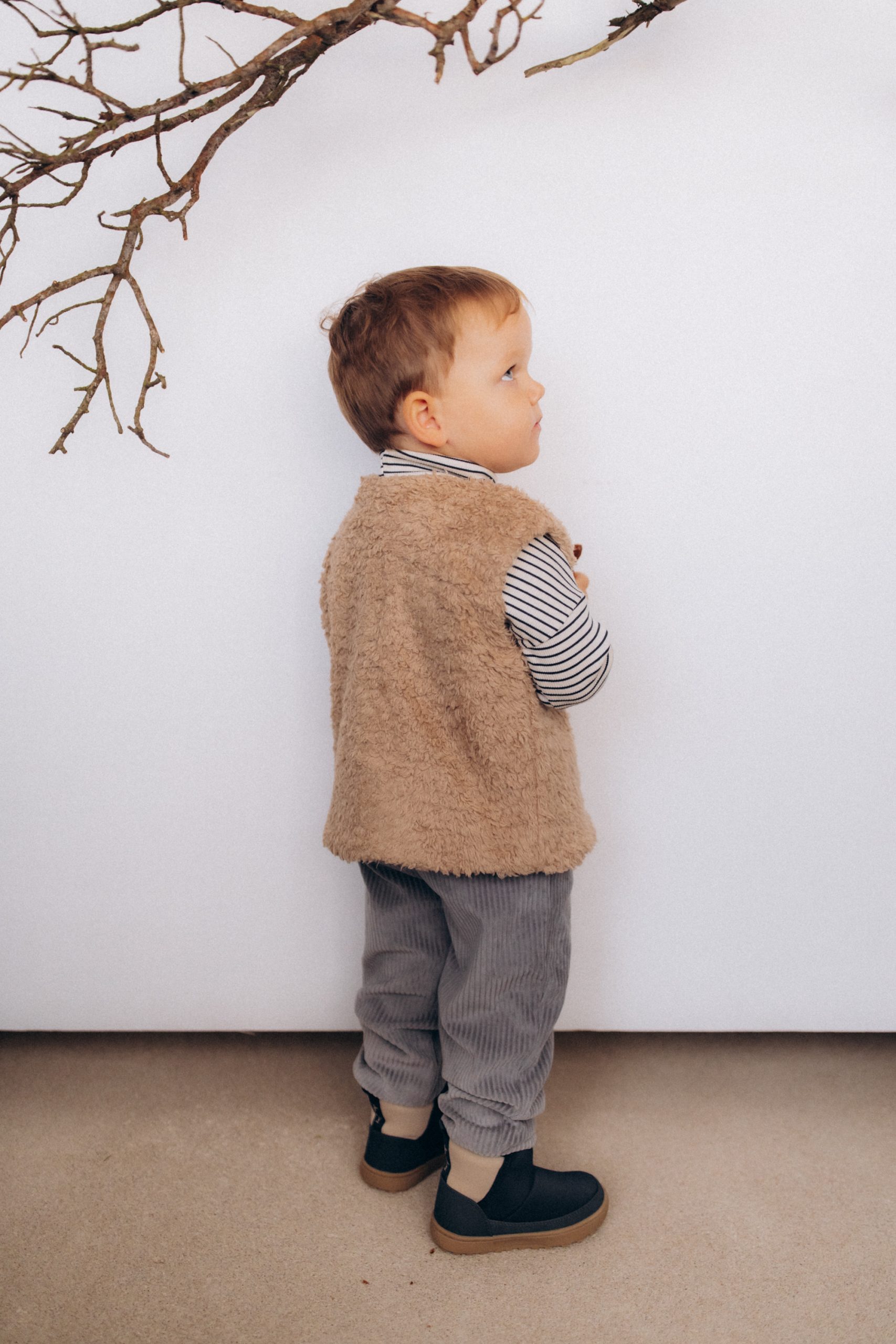 Woolly Organic Cord Velour pantaloni bimbo in cotone bio