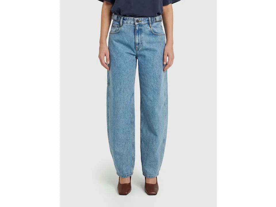United Colors of Benetton Jeans Barrel Light Wash Cotone