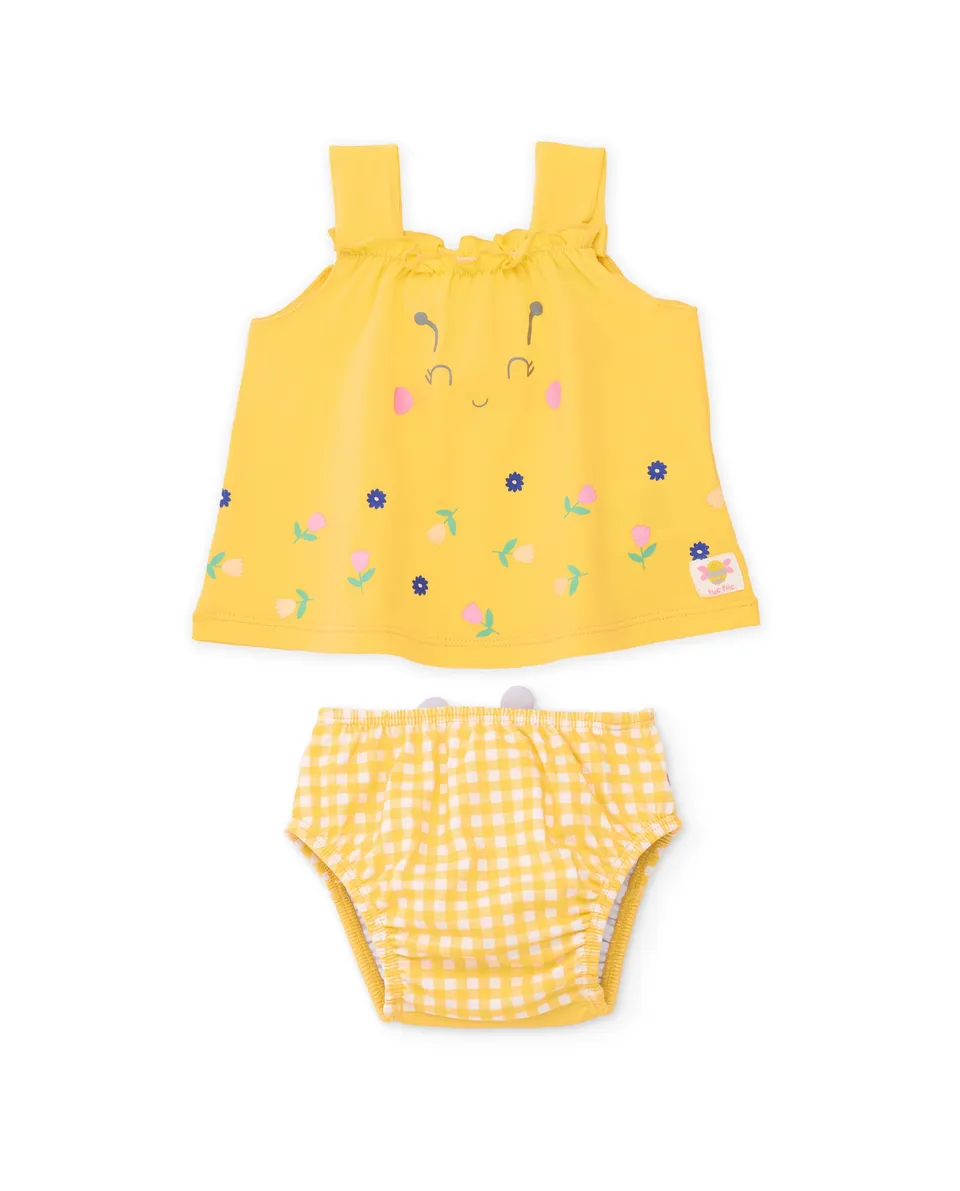 TucTuc Costumi Da Bagno costume bagno neonata giallo ape