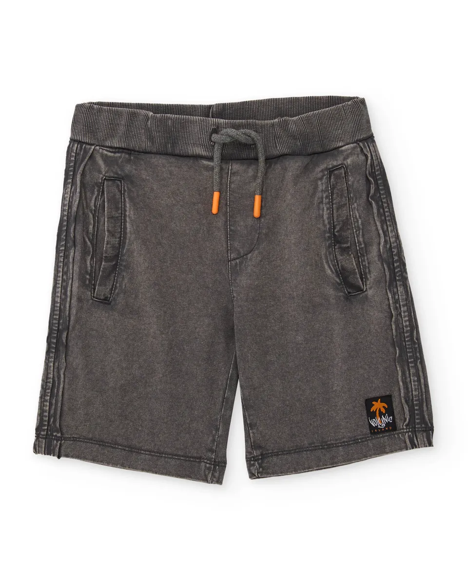 TucTuc Bermuda bambino grigio effetto lavato