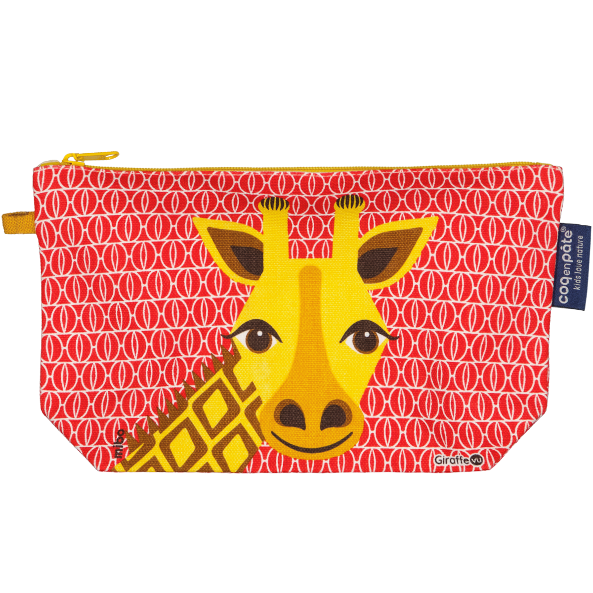 Coq en Pâte Astuccio Giraffa cotone bio con zip