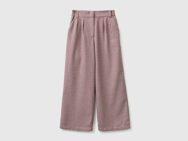 United Colors of Benetton Trousers palazzo quadri viscosa