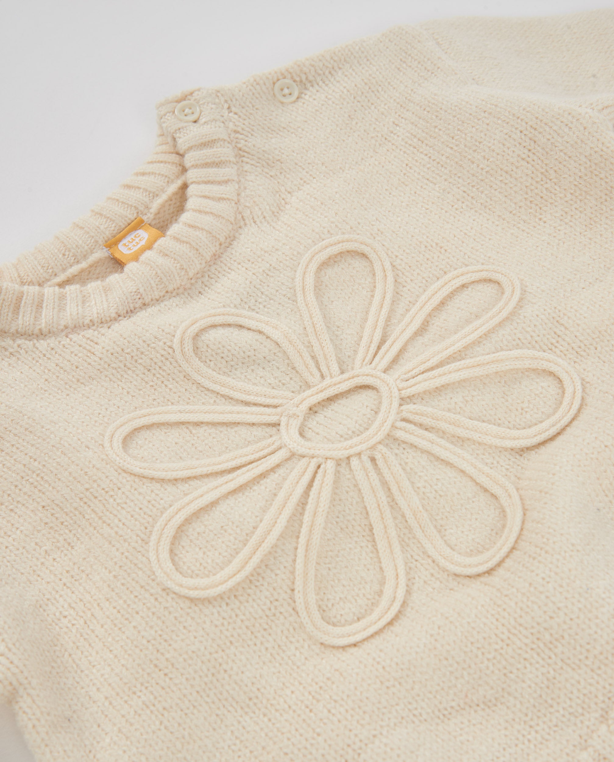 TucTuc Maglioni Felpa bambina crudo floreale 4 anni
