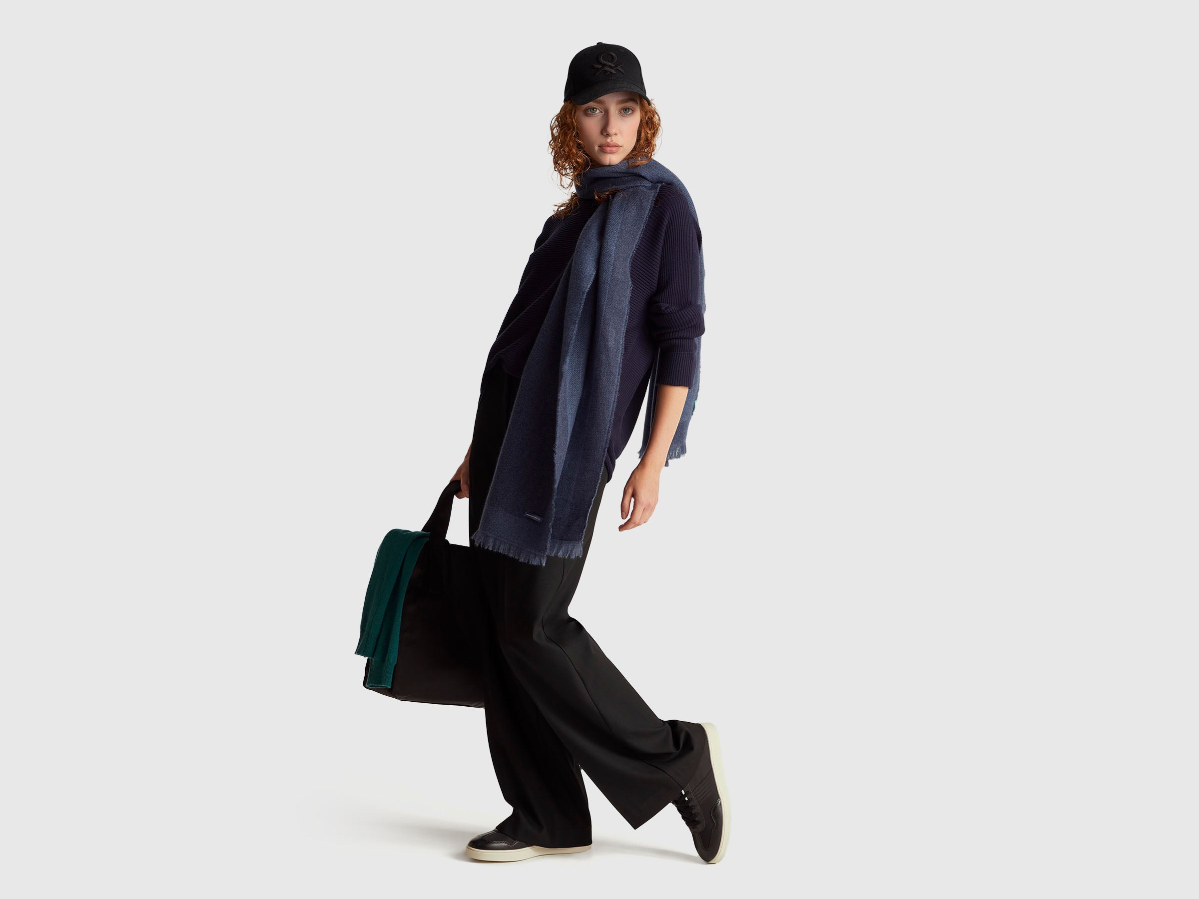 Benetton Wide trousers pantaloni larghi viscose taglia 42