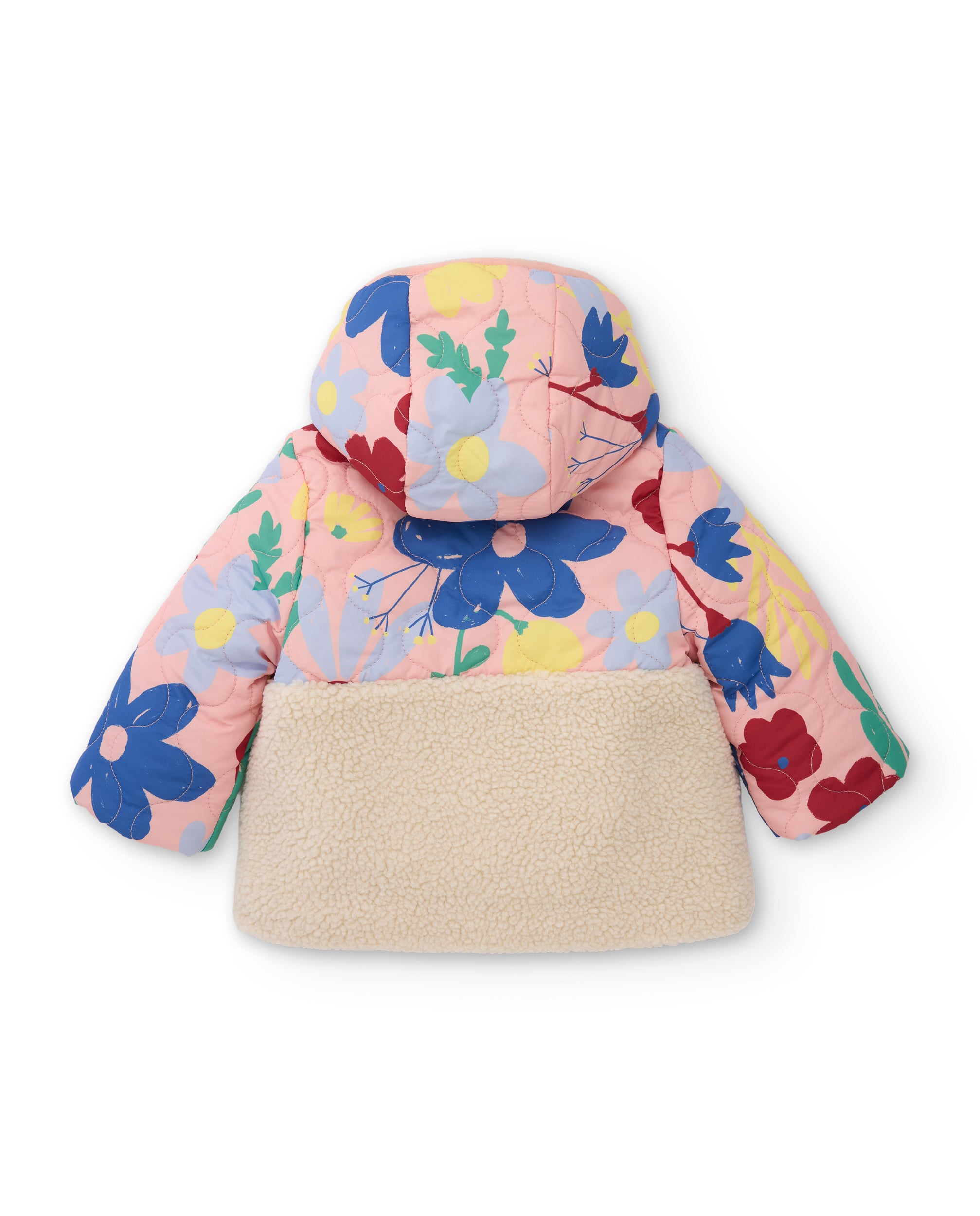 TucTuc Cappotti Piumino bimba rosa floreale con cappuccio