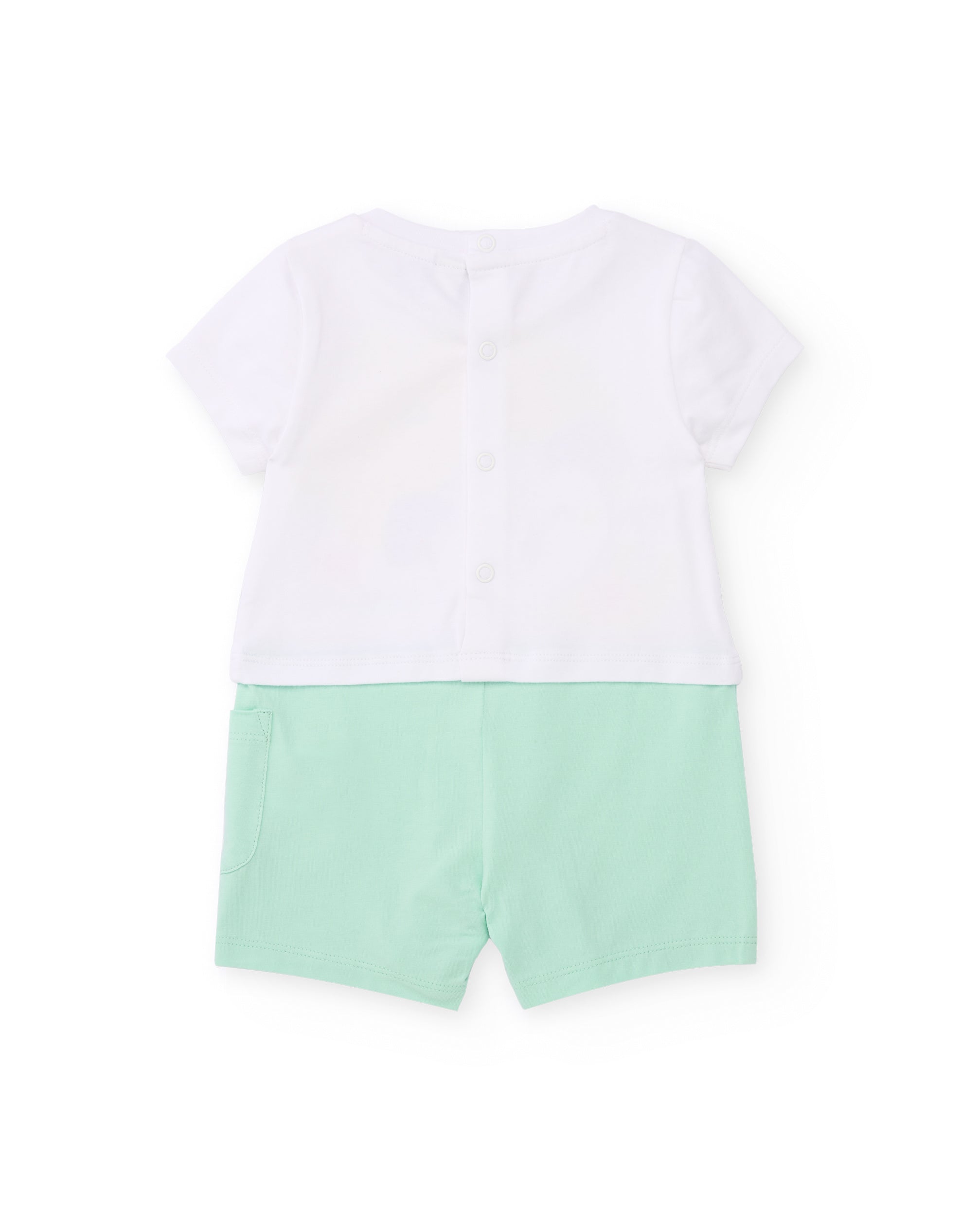 TucTuc Tutine Pagliaccetto Neonato Bianco cotone bottoni