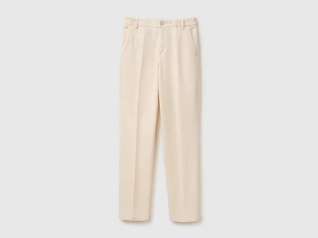 United Colors of Benetton Trousers chino velluto elasticizzato ufficio