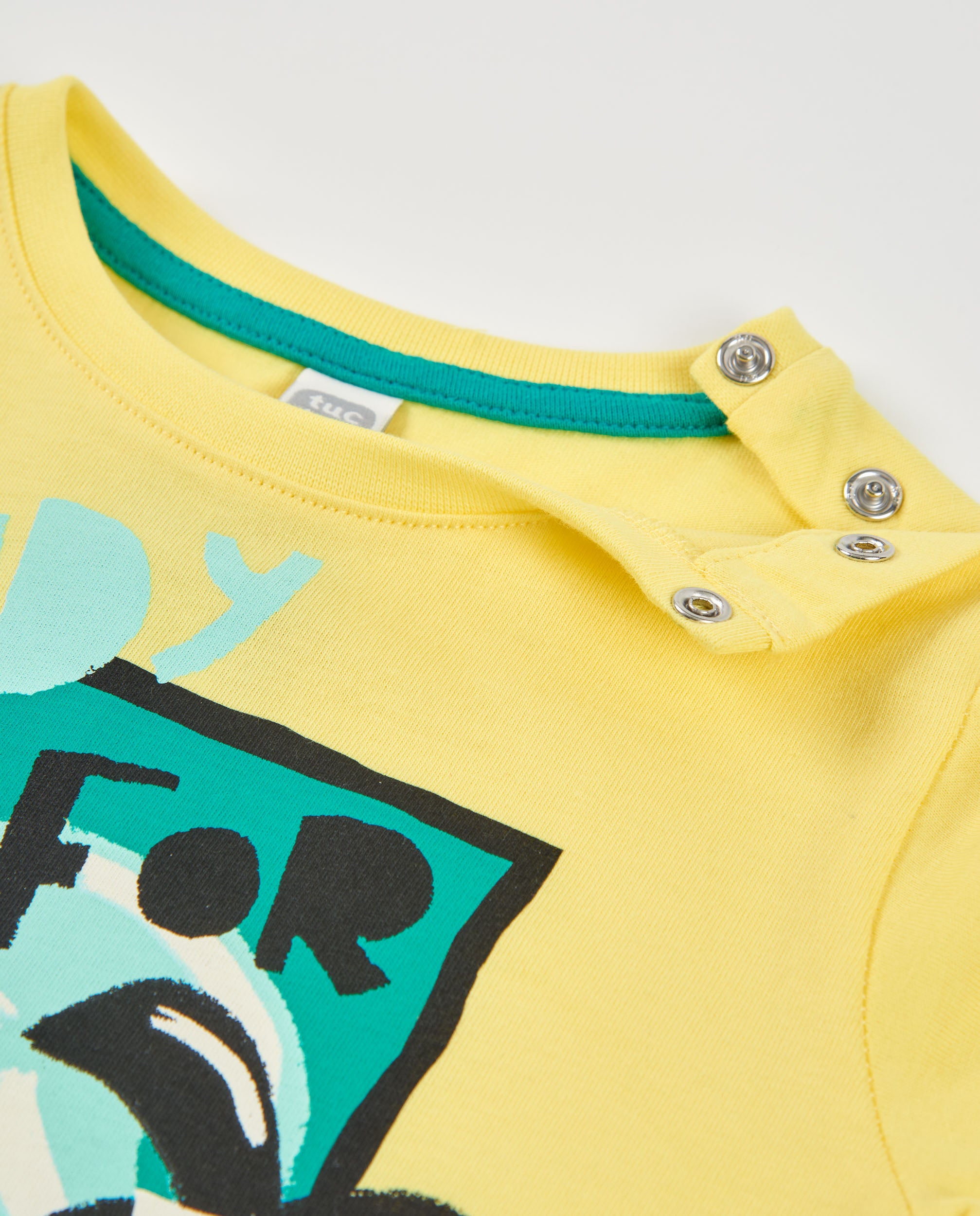 TucTuc Magliette T-Shirt Surf Gialla Neonato Cotone Stampa Estate