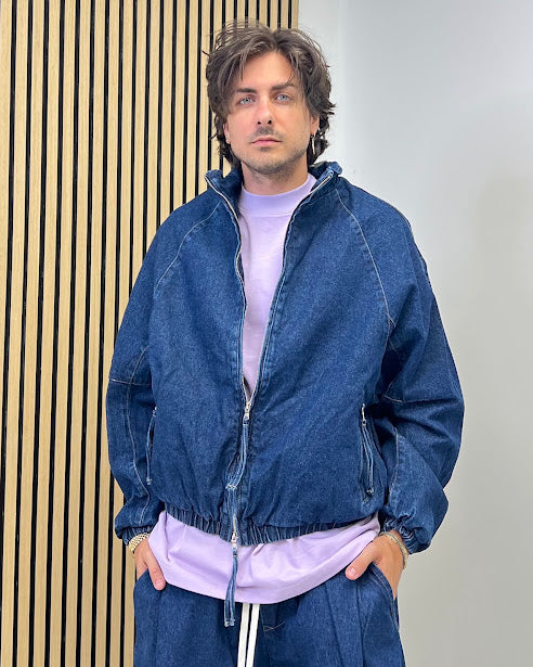 Sottosopra Duca Homme bomber jeans uomo grigio taglia M