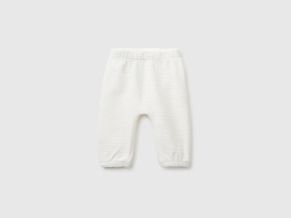 United Colors of Benetton pantalone ciniglia ricamo neonato