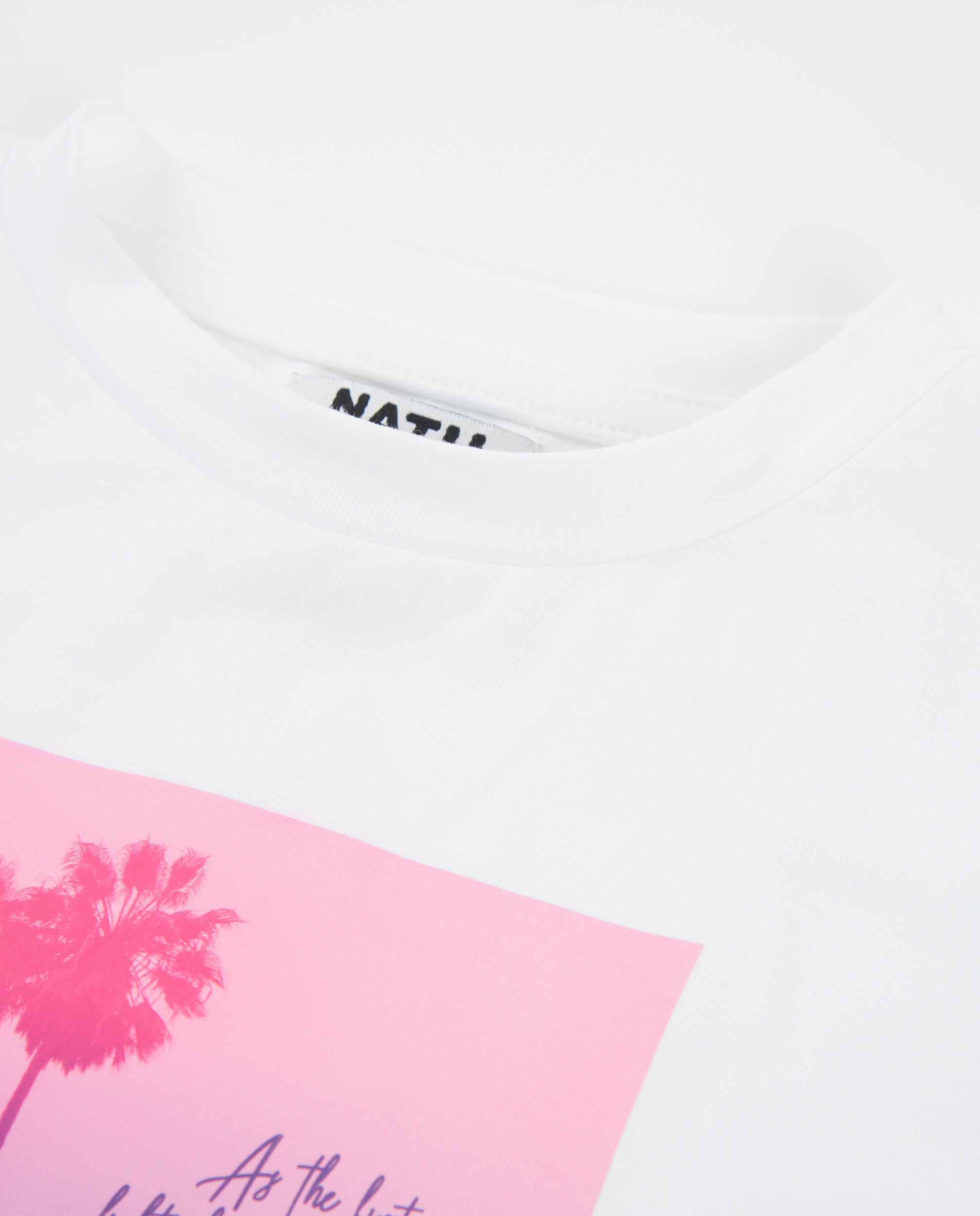TucTuc Magliette t-shirt bimba bianca stampa palma