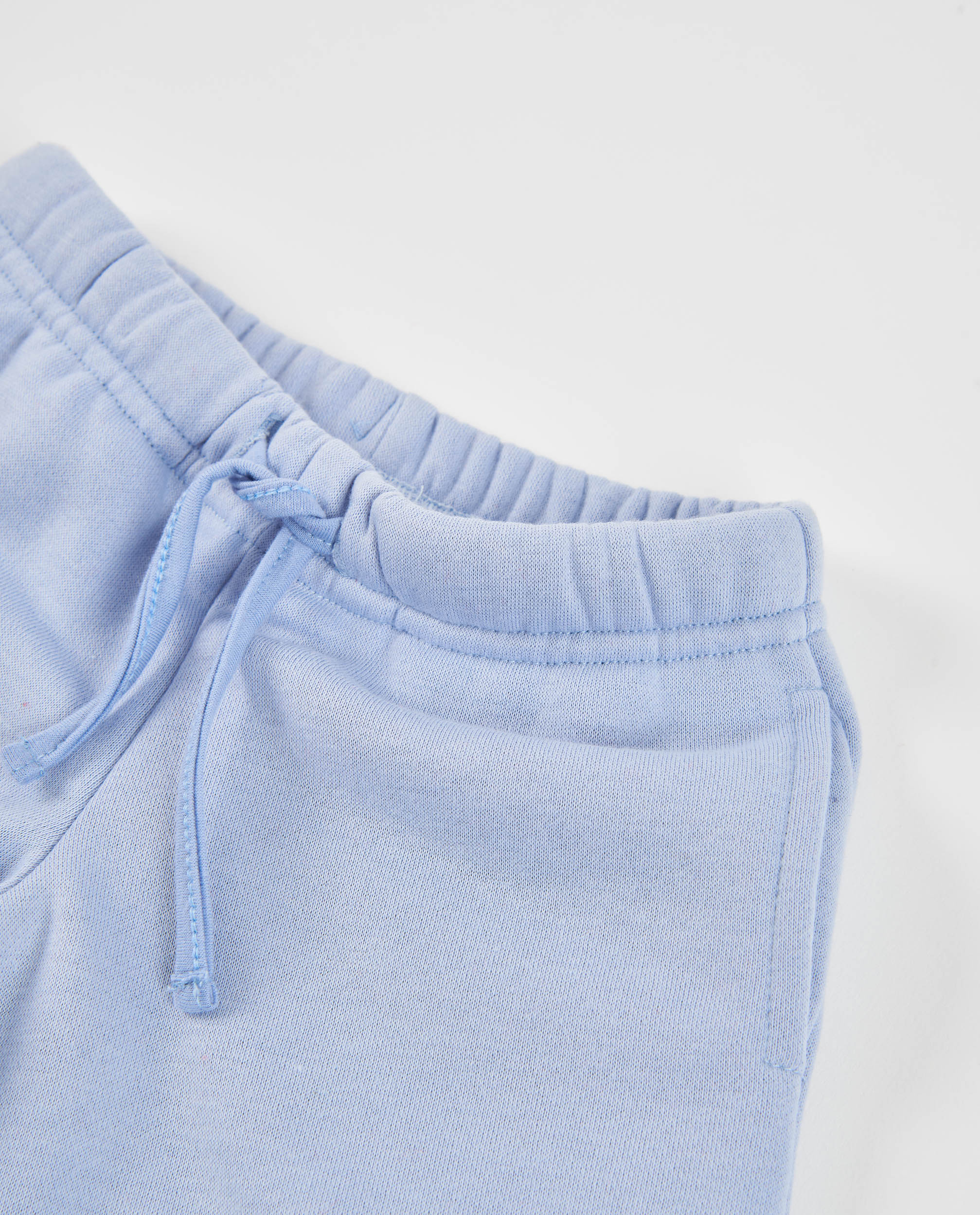 TucTuc Pantaloni felpa bambina azzurro cotone tasche
