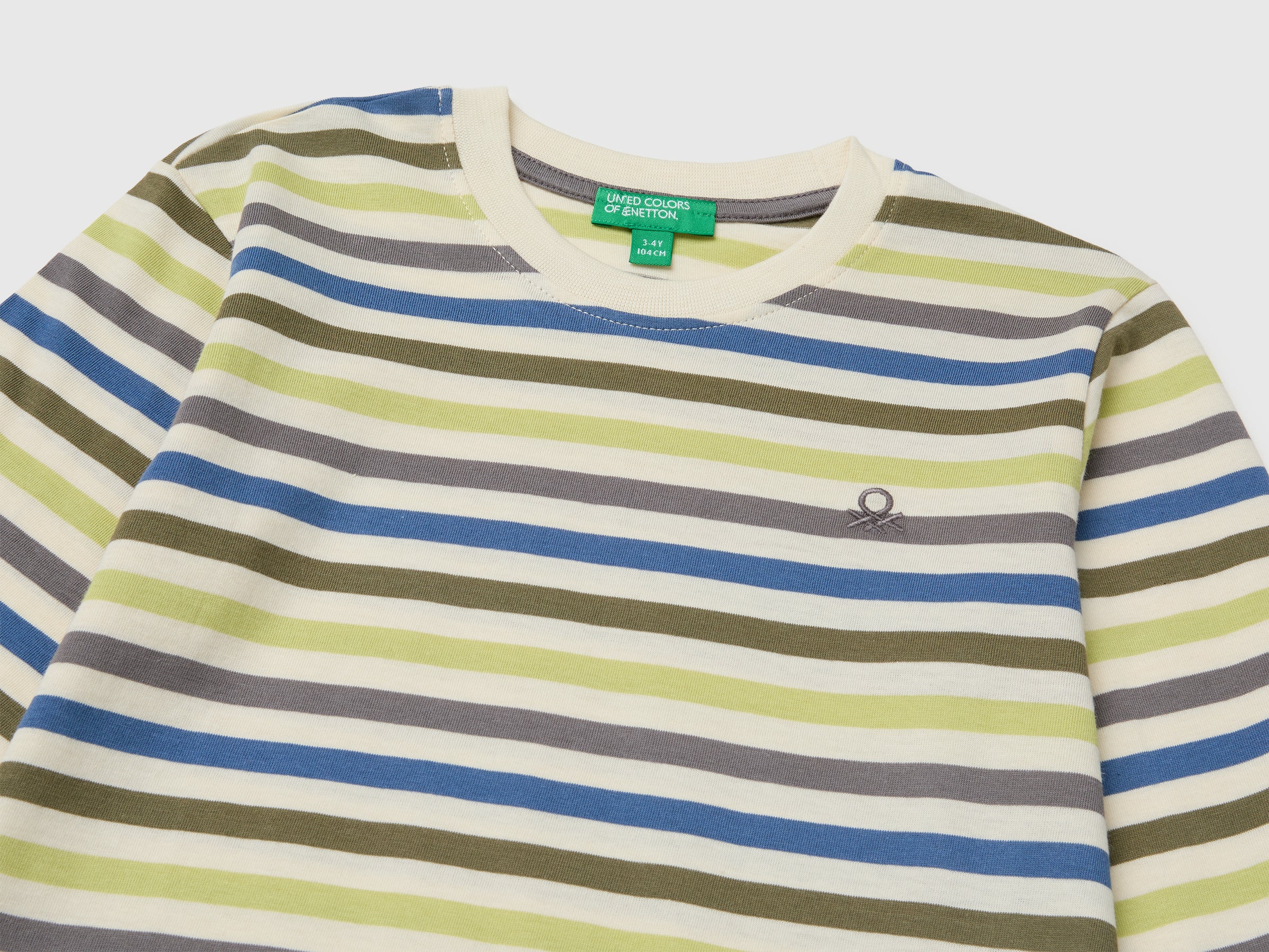 United Colors of Benetton Maglietta Rigata Bimbo Cotone Bio