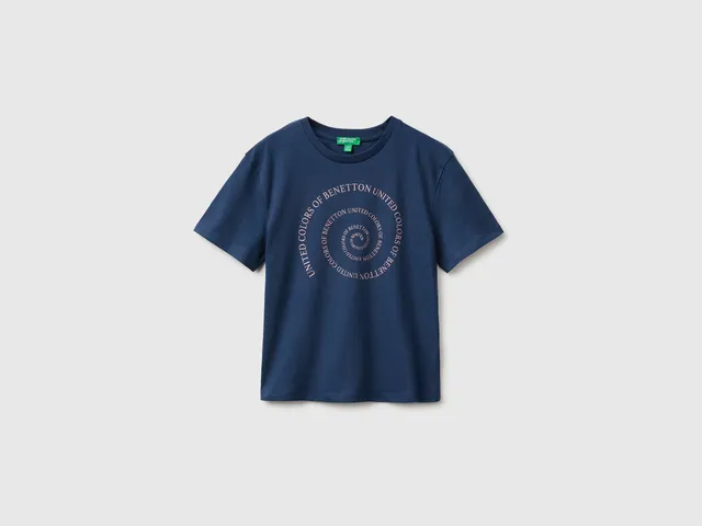 United Colors of Benetton t-shirt glitter cotone taglia S