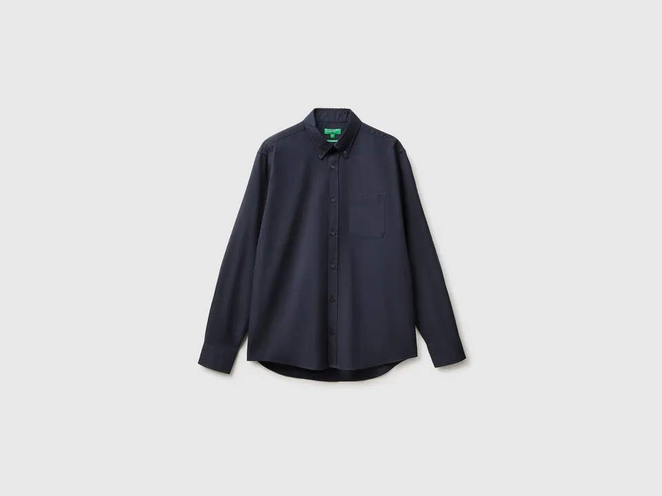 Benetton Camicia Flanella Cotone Biologico Manica Lunga