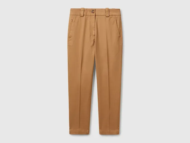 United Colors of Benetton Pantaloni slim misto cotone donna