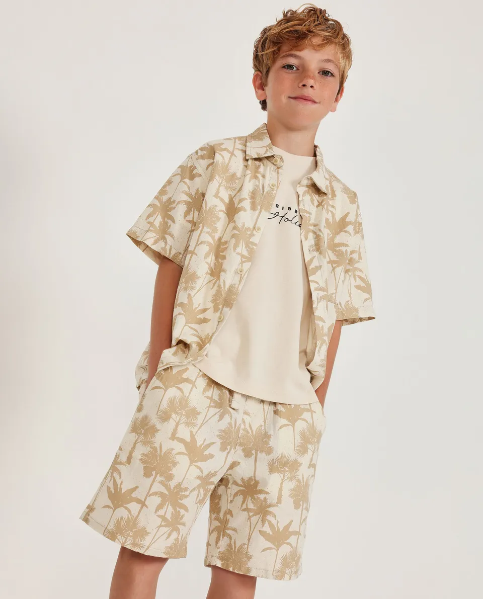 TucTuc Camicette Camicia Palme Beige 4 Anni
