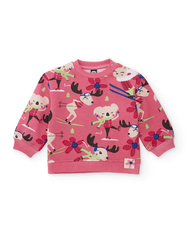 TucTuc Felpe felpa bambina girocollo stampa rosa