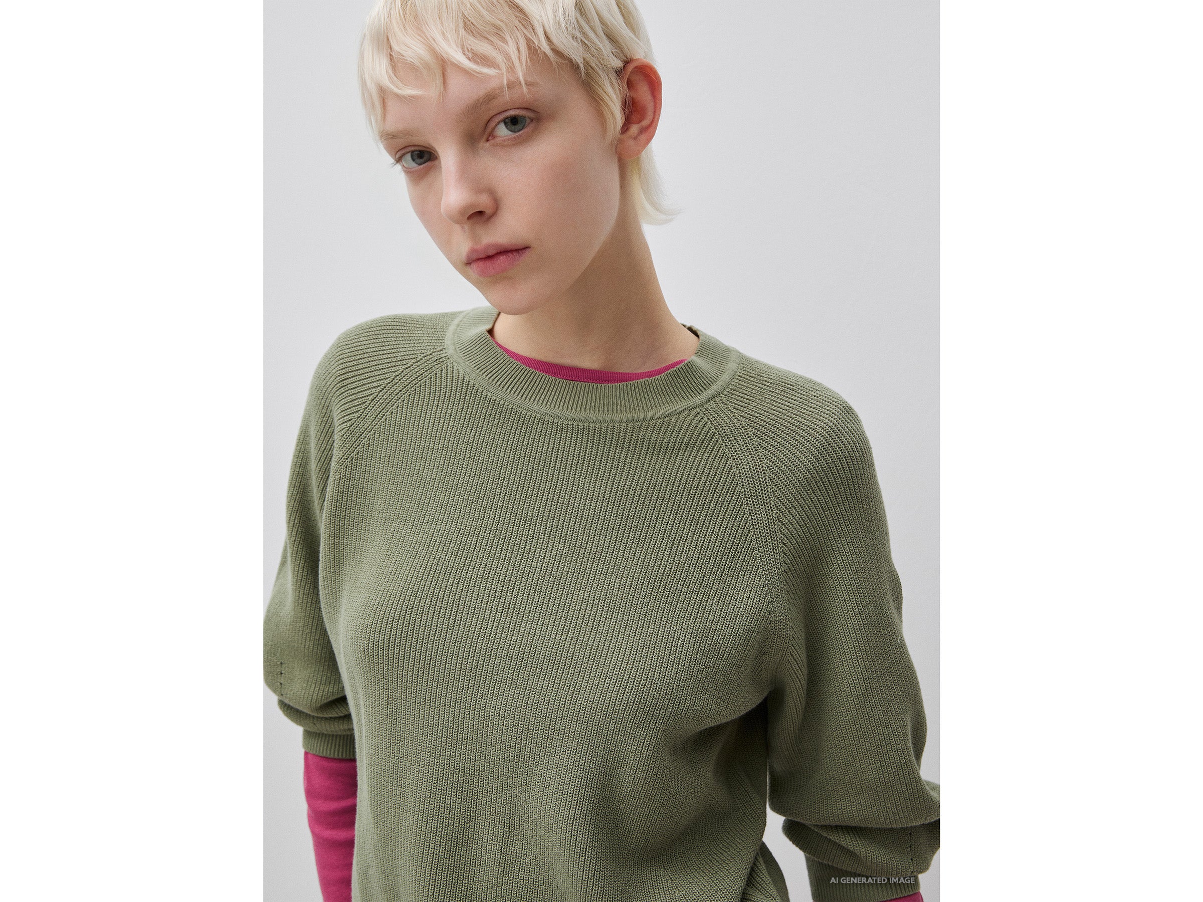 United Colors of Benetton Maglione Cotone Manica a Palloncino S