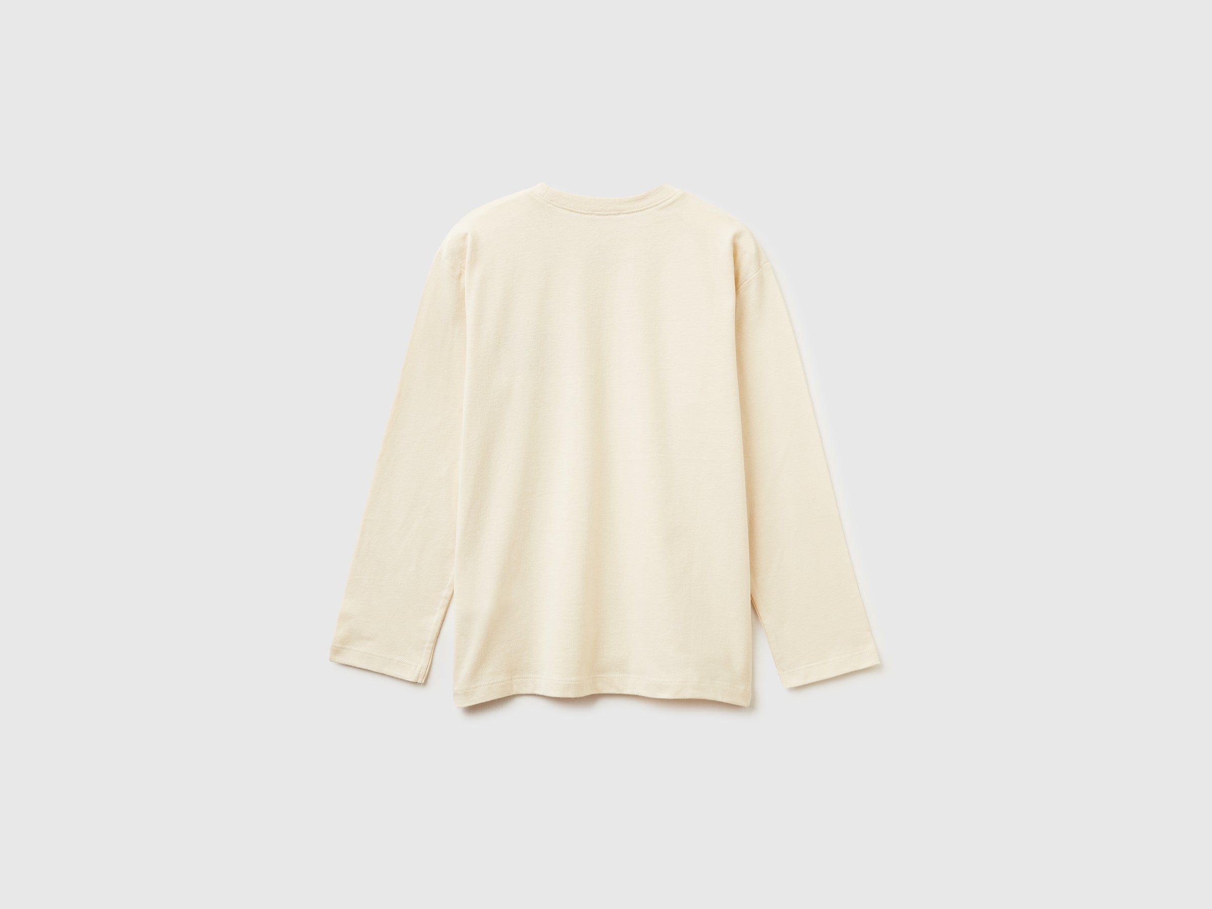 United Colors of Benetton T-shirt cotone caldo stampa maglietta manica lunga