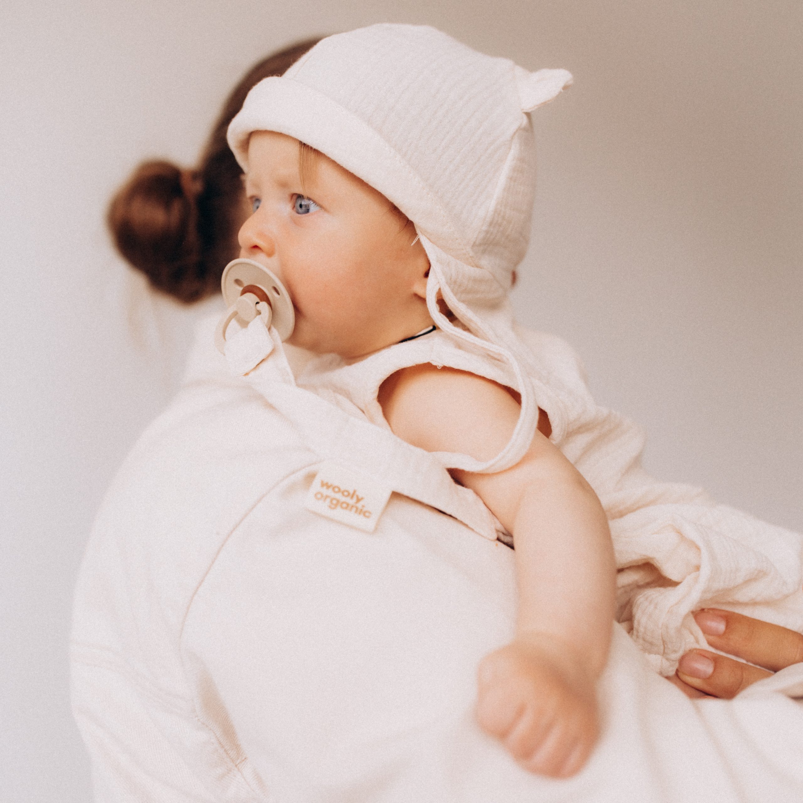Woolly Organic Baby Hats cappellino sole neonato cotone orsetto