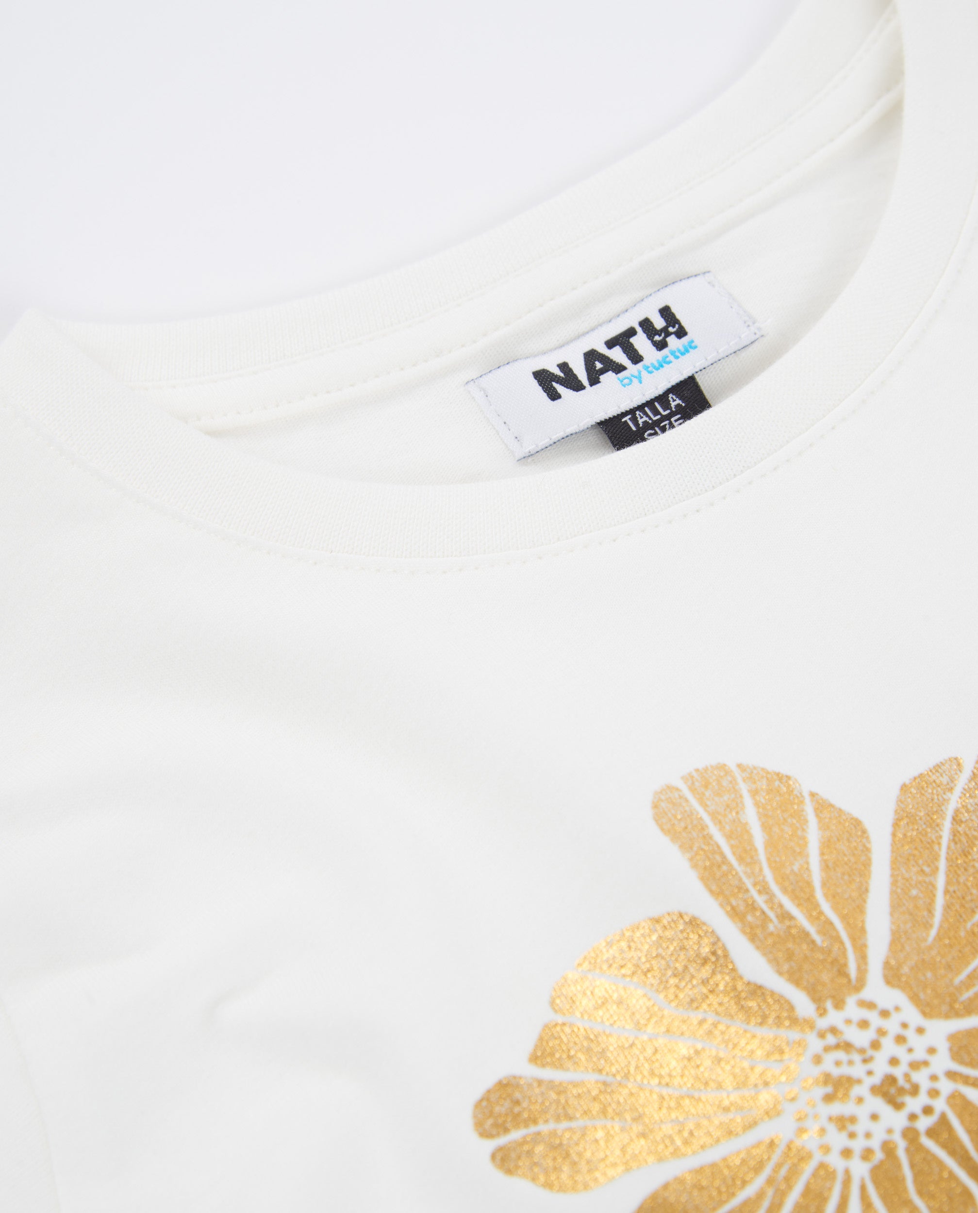 TucTuc Magliette t-shirt bambina bianco stampa dorata