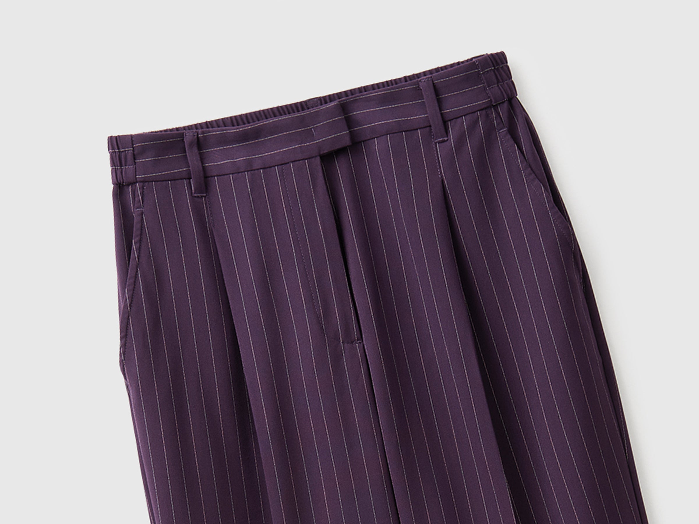 United Colors of Benetton Pantaloni Gessati Carrot Fit Viscosa