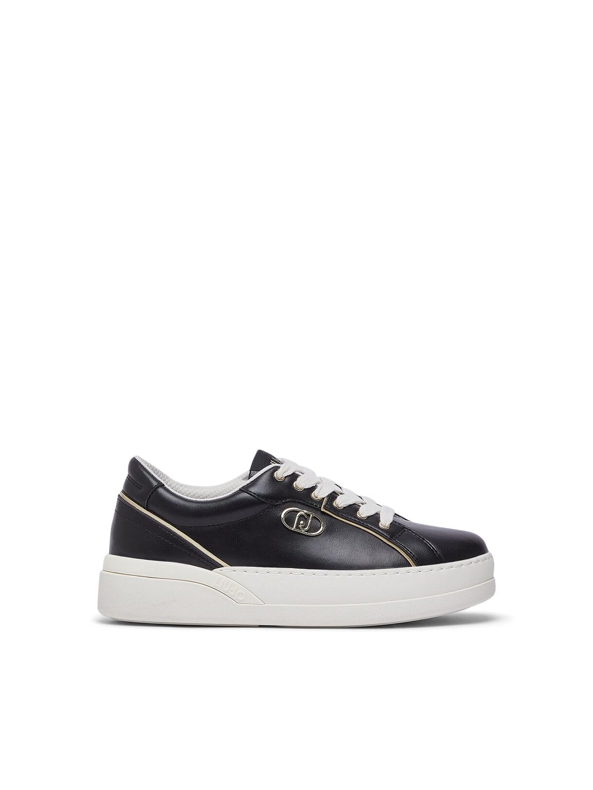 Liu Jo Sneakers Pelle Bianche 35 con Logo Monogram