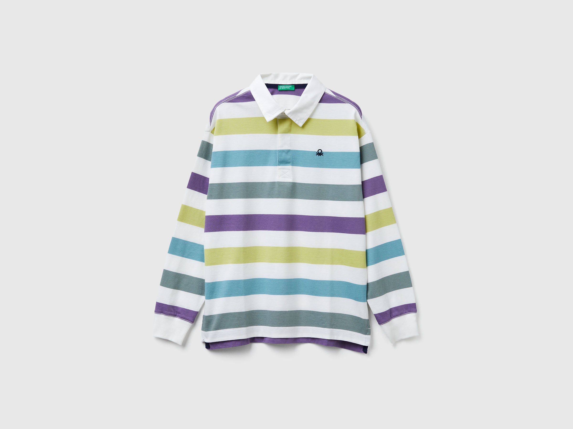 United Colors of Benetton Polos Polo Cotone a Righe Maniche Lunghe