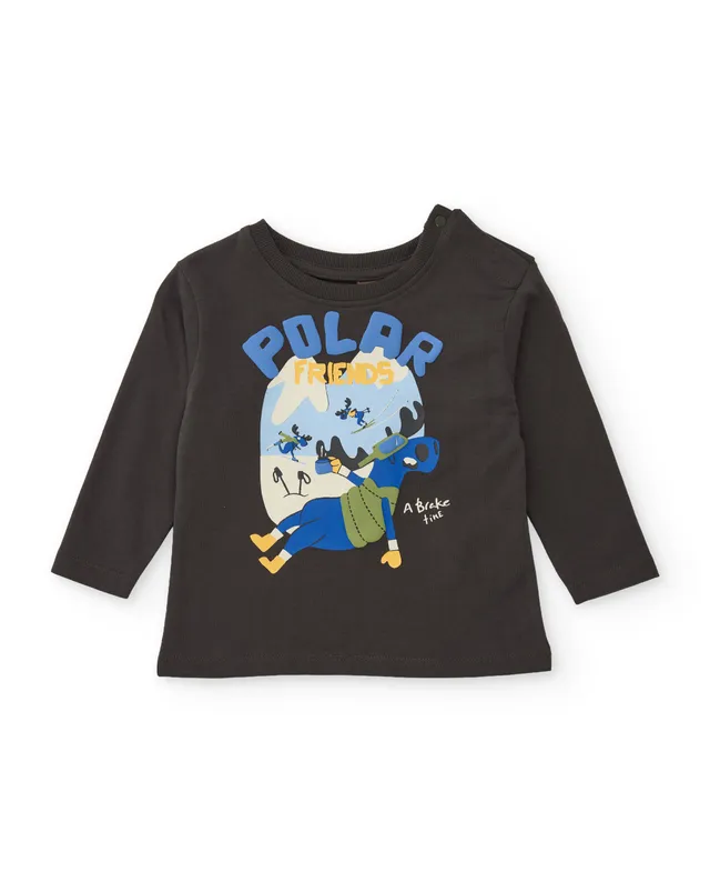 TucTuc Magliette Maglia Bambino Grigia Maniche Lunghe