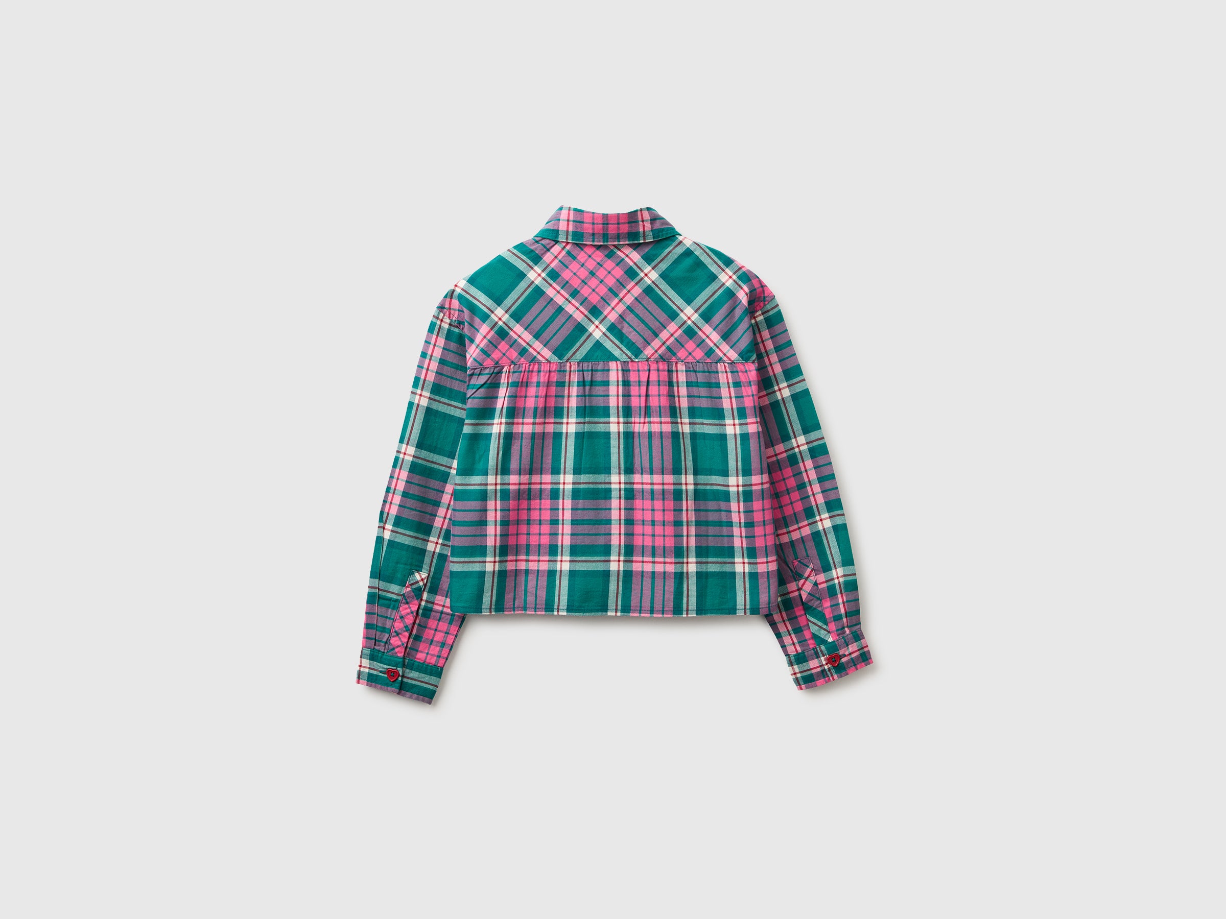 United Colors of Benetton Camicia a quadri camicia cotone manica lunga