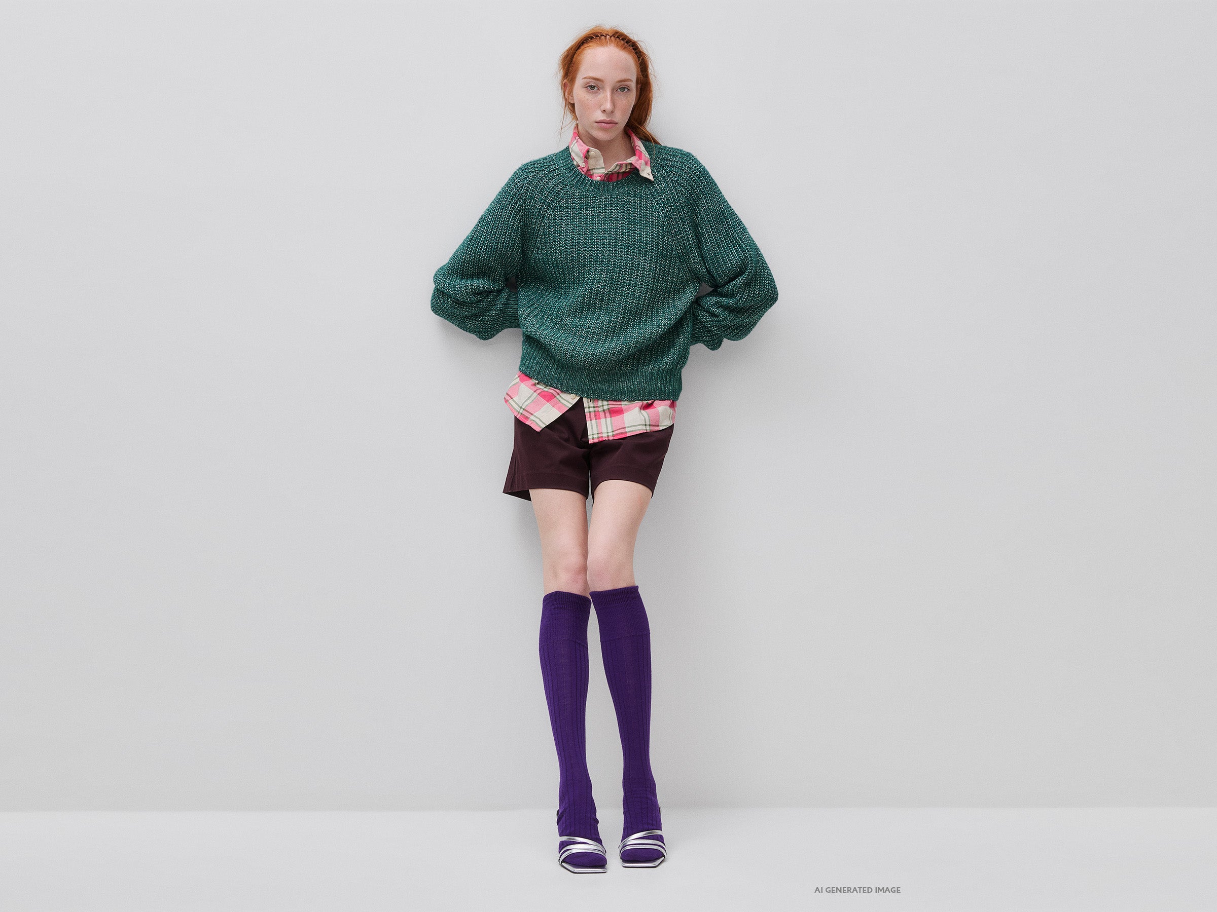 United Colors of Benetton Maglione Melange Cotone Lana M