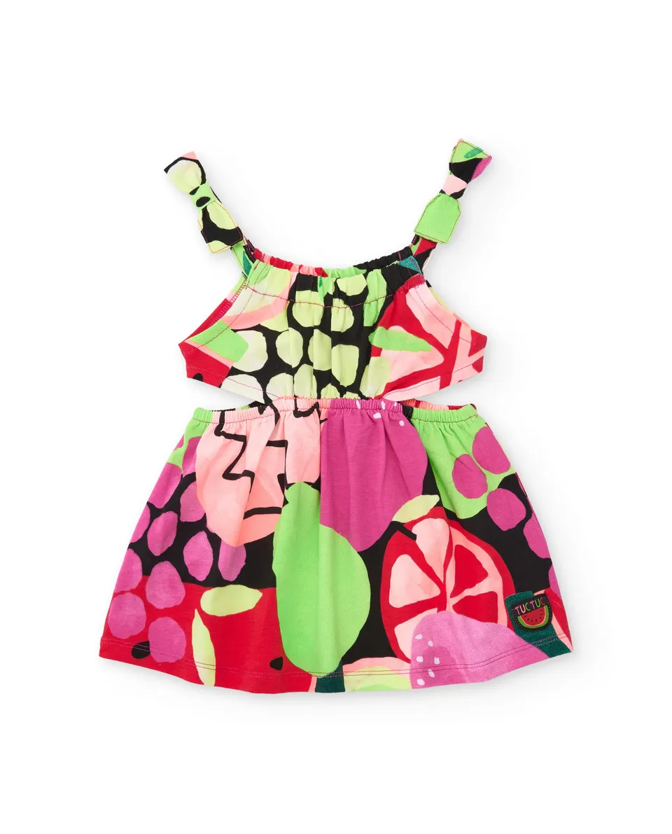 TucTuc Vestiti abito neonata rosso spalline 12 mesi